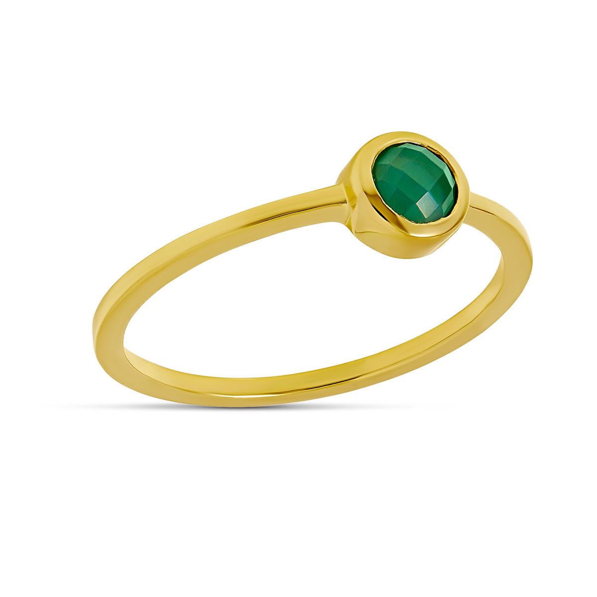 Elixir Green Onyx Ring in 14K Gold - Elegant Statement Jewelry for Women, Perfect for Weddings, Parties & Everyday Wear