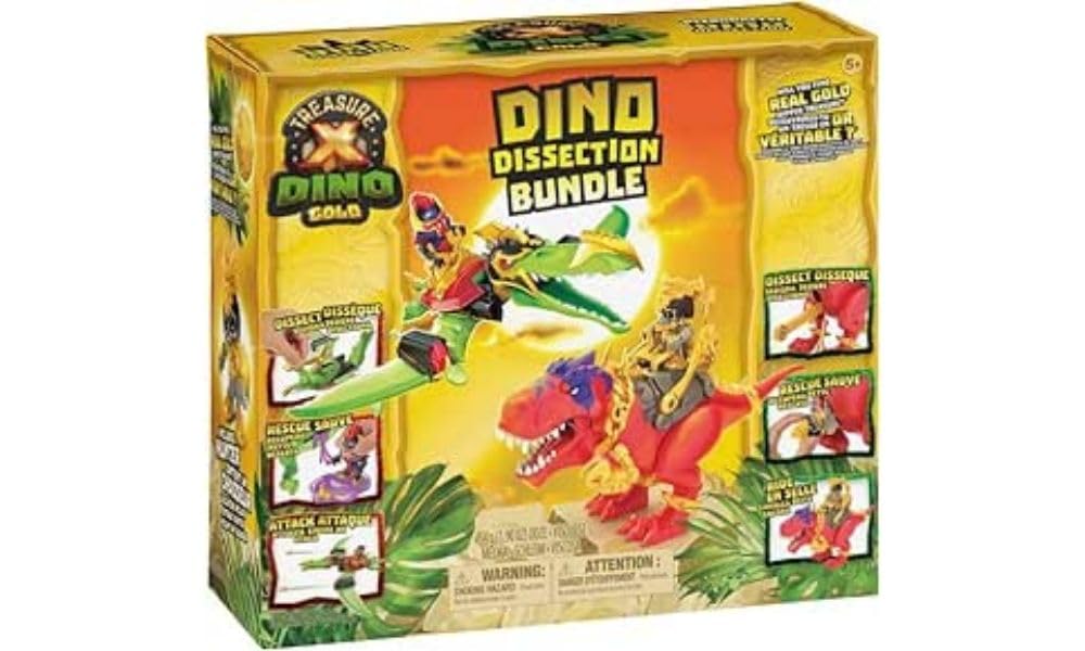 MOOSE TOYS T-Rex Treasure X 2-Piece Dinosaur Toy Set - Multicolor Action Figures for Kids, Perfect for Playtime, Collecting & Dinosaur-Themed Parties