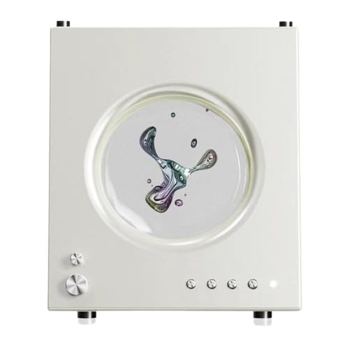 XCSCUK Magnetic Fluid Bluetooth Speakers with Music Visualization, Wireless Home Audio System for Living Rooms, Bedrooms, and Office Spaces (White B)