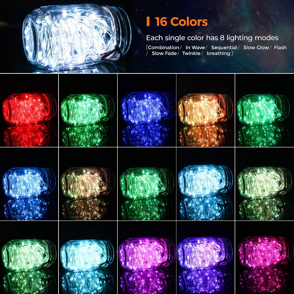 OMIKA 16.4ft LED Fairy Lights - 50 Waterproof String Lights with Remote for Bedroom, Garden & Party Decor
