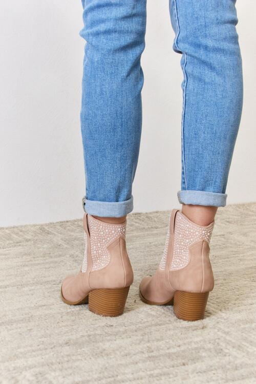 East Lion Corp Rhinestone Cowgirl Booties for Women - Stylish Western Ankle Boots for Country Dancing, Rodeo & Night Out