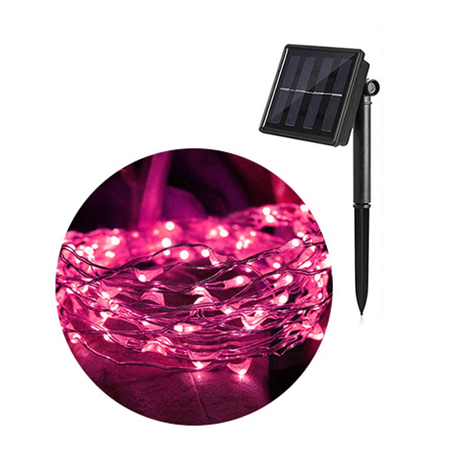 MADAGI Solar String Lights Outdoor Waterproof, 2 Light Modes (Warm White & Multicolor), USB Rechargeable LED Fairy Lights for Garden, Patio, Yard, Wedding & Party Decor