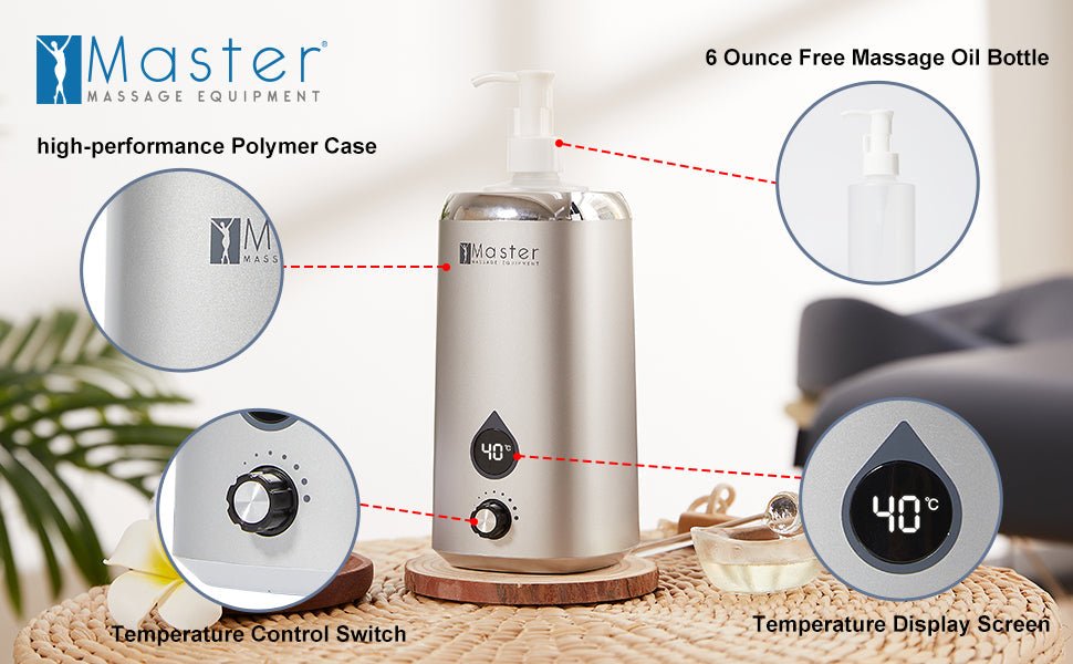 Portable Electric Massage Oil Warmer - Fast Heating Lotion Dispenser for Body Cream & Massage Therapy | Perfect for Spa, Home Use & Professional Therapists