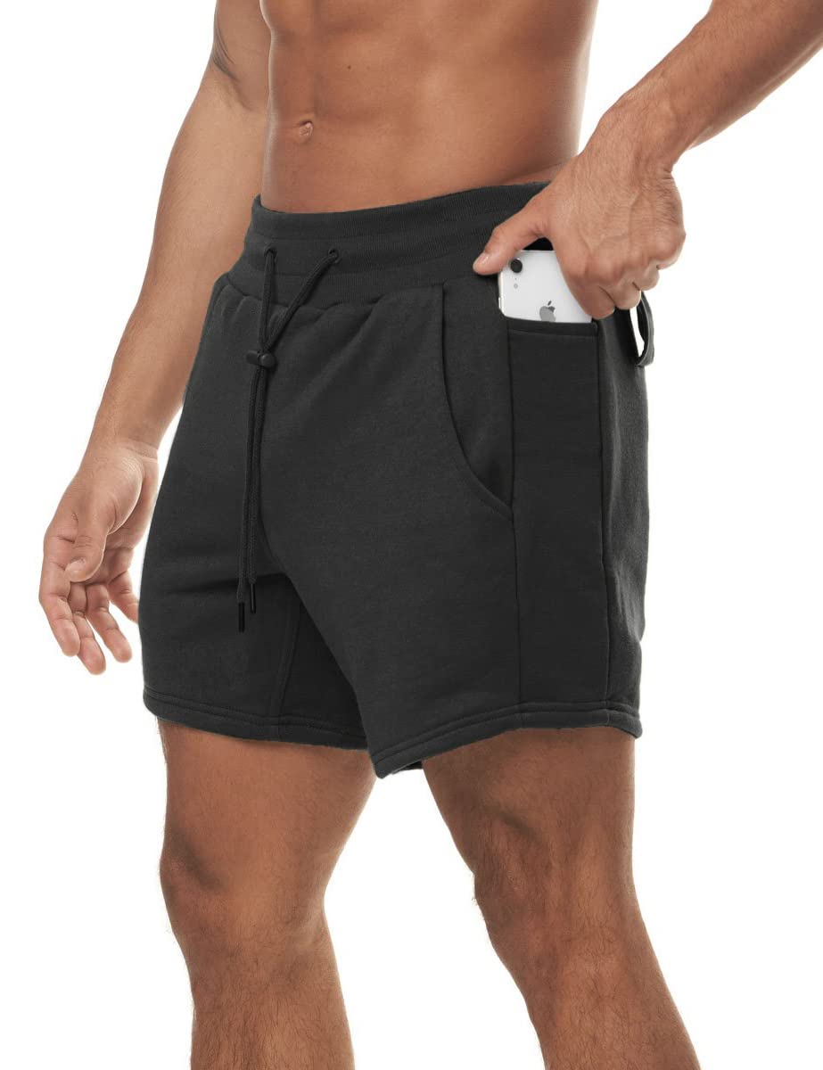 YAXHWIV Men's Workout Shorts - Breathable Gym Running & Training Shorts with Pockets - Perfect for Bodybuilding, Jogging & Fitness Activities
