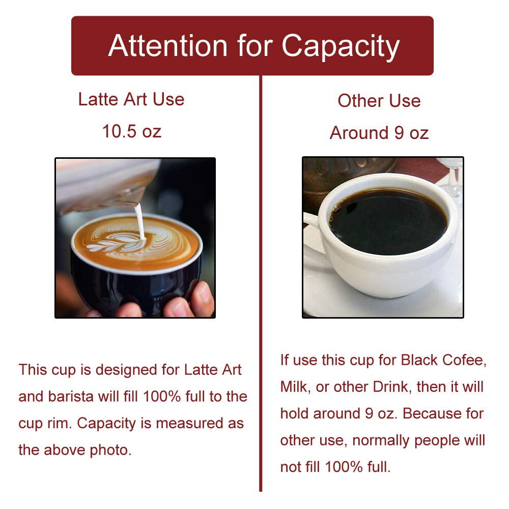 Premium Ceramic Coffee Cup and Saucer Set for Cappuccino, Latte Art & Manual Brew - Matte Black (8.5 oz) - Perfect for Home Baristas, Coffee Shops & Gift Giving