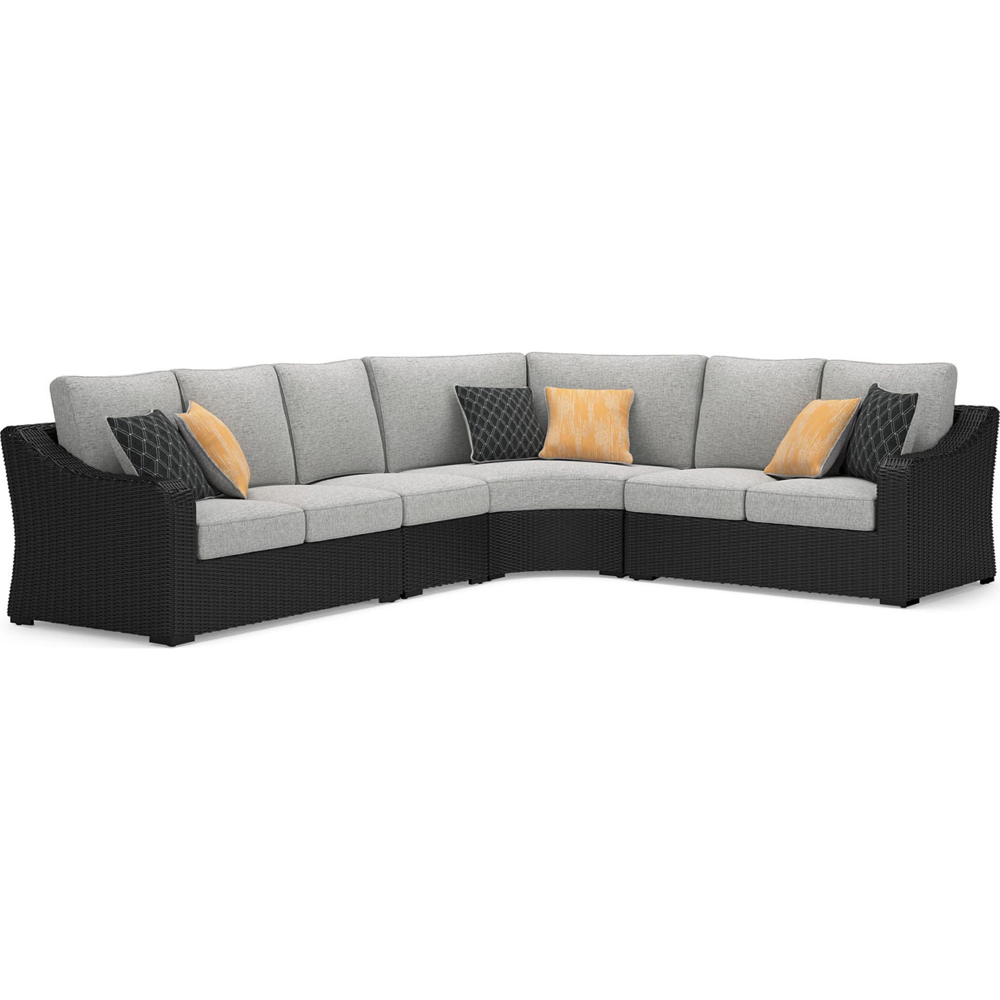 Beachcroft 4-Piece Outdoor Modular Sectional Sofa Set - Water-Resistant Patio Furniture for Backyard, Poolside & Garden Relaxation