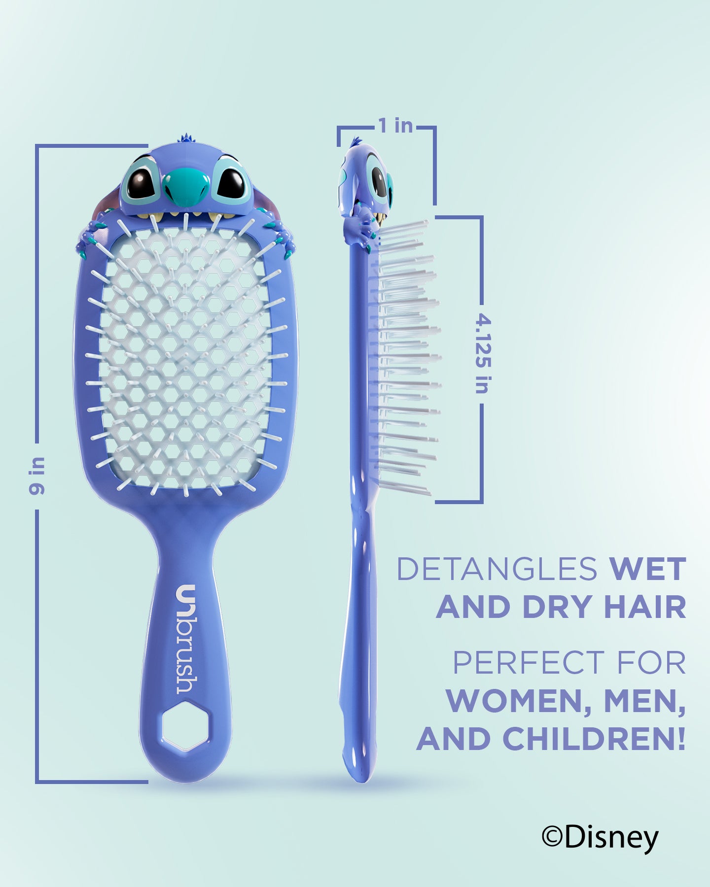 Disney Stitch Detangling Brush & Mini Hair Dryer Travel Set for Kids - Perfect for On-the-Go Styling and Detangling