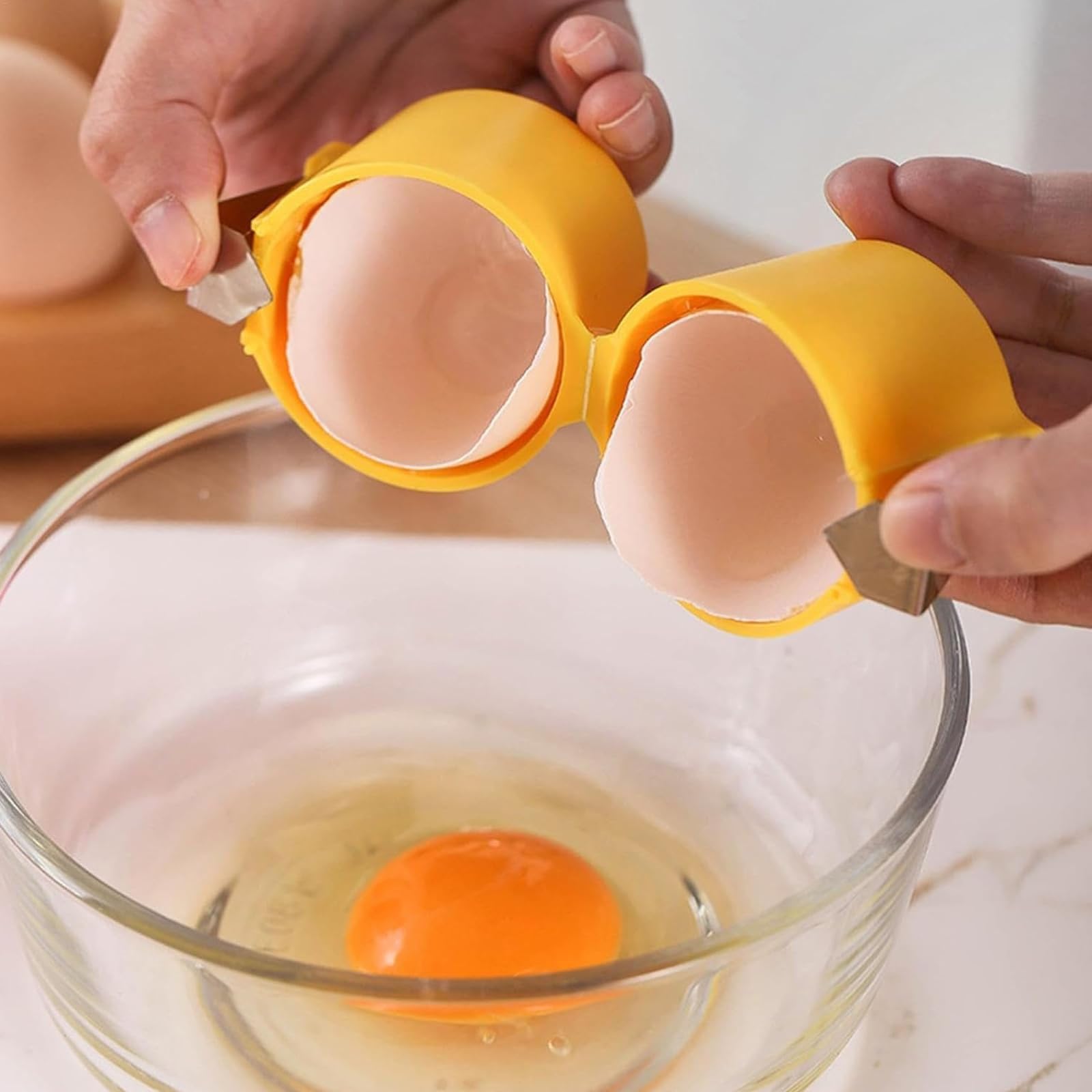 3-Piece Egg Shell Opener Set - Handheld Egg Cracker & Peeler Tool for Hard Boiled & Raw Eggs | Quick & Easy Shell Removal | Perfect for Breakfast Meal Prep, Cooking, and Baking