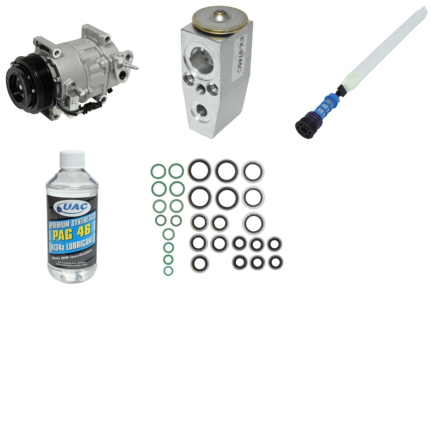 HVAC A/C Compressor Replacement Kit - Compatible with Multiple Car Models | High Performance Auto AC Compressor Kit for Smooth Cooling | Perfect for DIY Car Repairs & Professional Mechanics