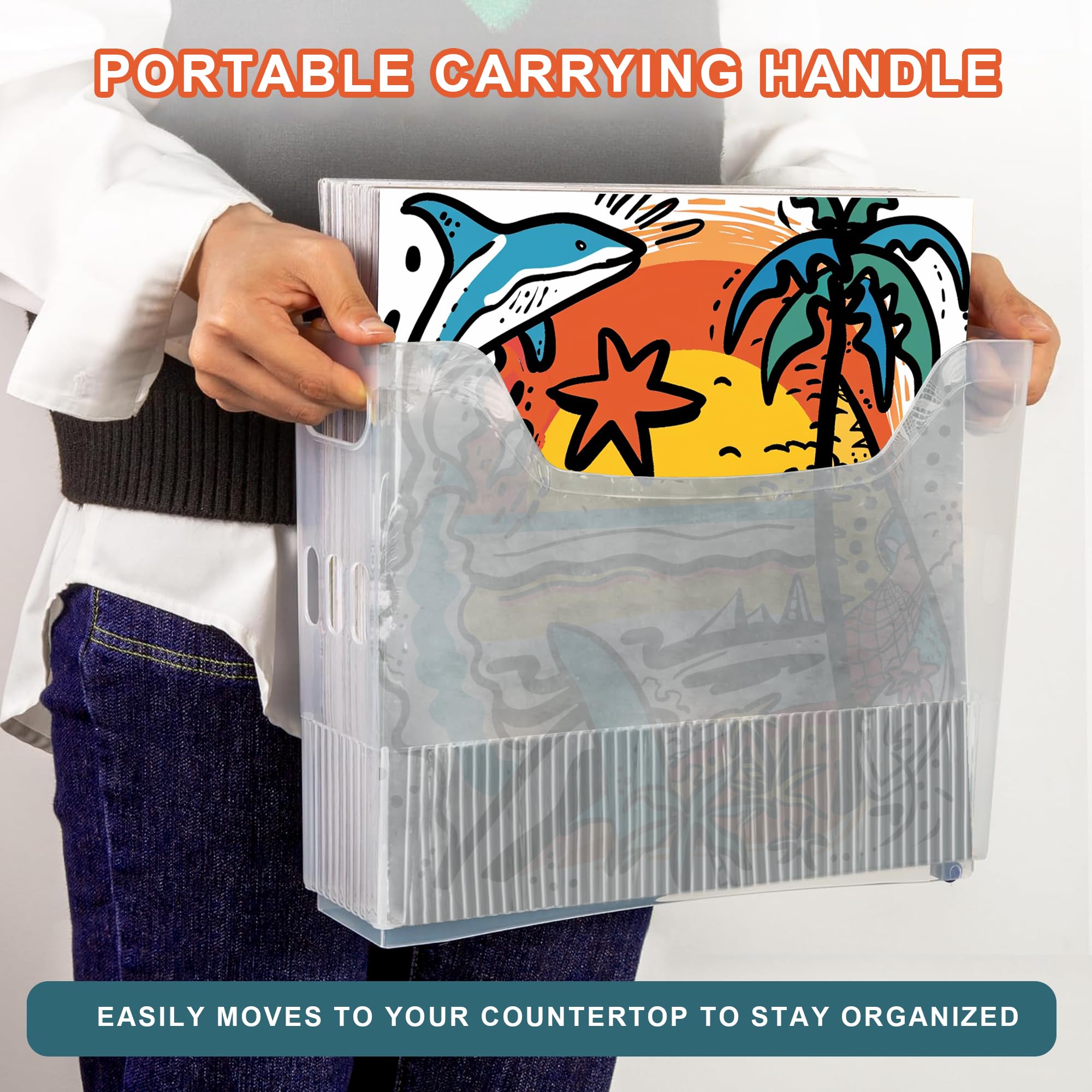 4PCS 12x12 Paper Storage Organizer - Scrapbook Paper Holder for Cardstock, Craft Paper & Scrapbooking Supplies - Perfect for Craft Rooms, Scrapbooking Projects & Office Organization