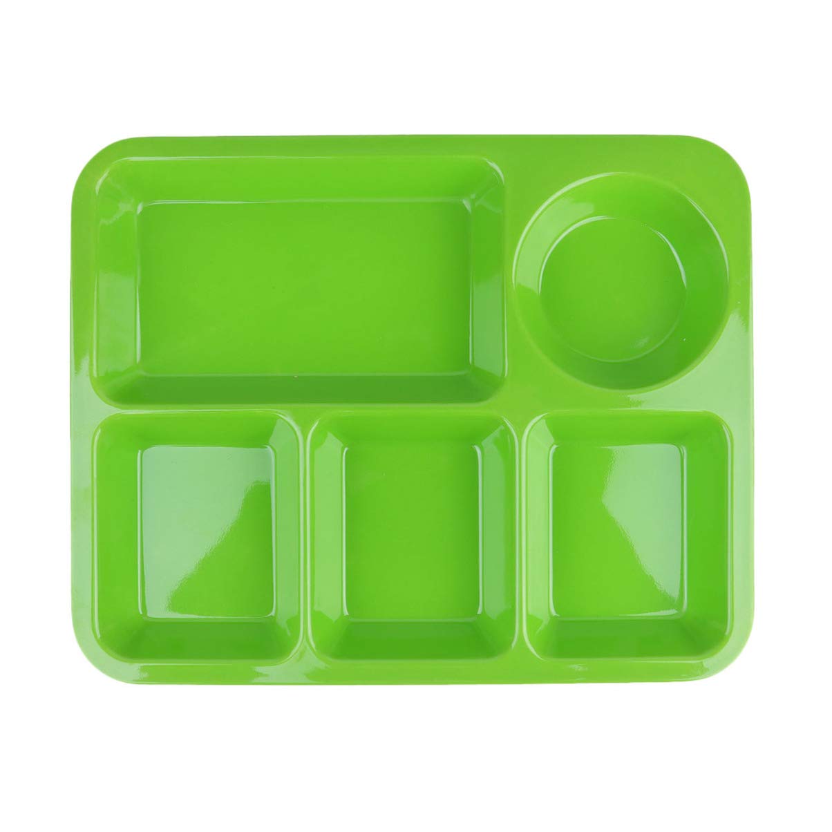 DOITOOL Divided Dinner Plate - Plastic Portion Control Plate with Separators for Healthy Eating, Diet & Meal Prep - Microwave Safe Rectangular Dish for Kitchen, Office & Dorm Use