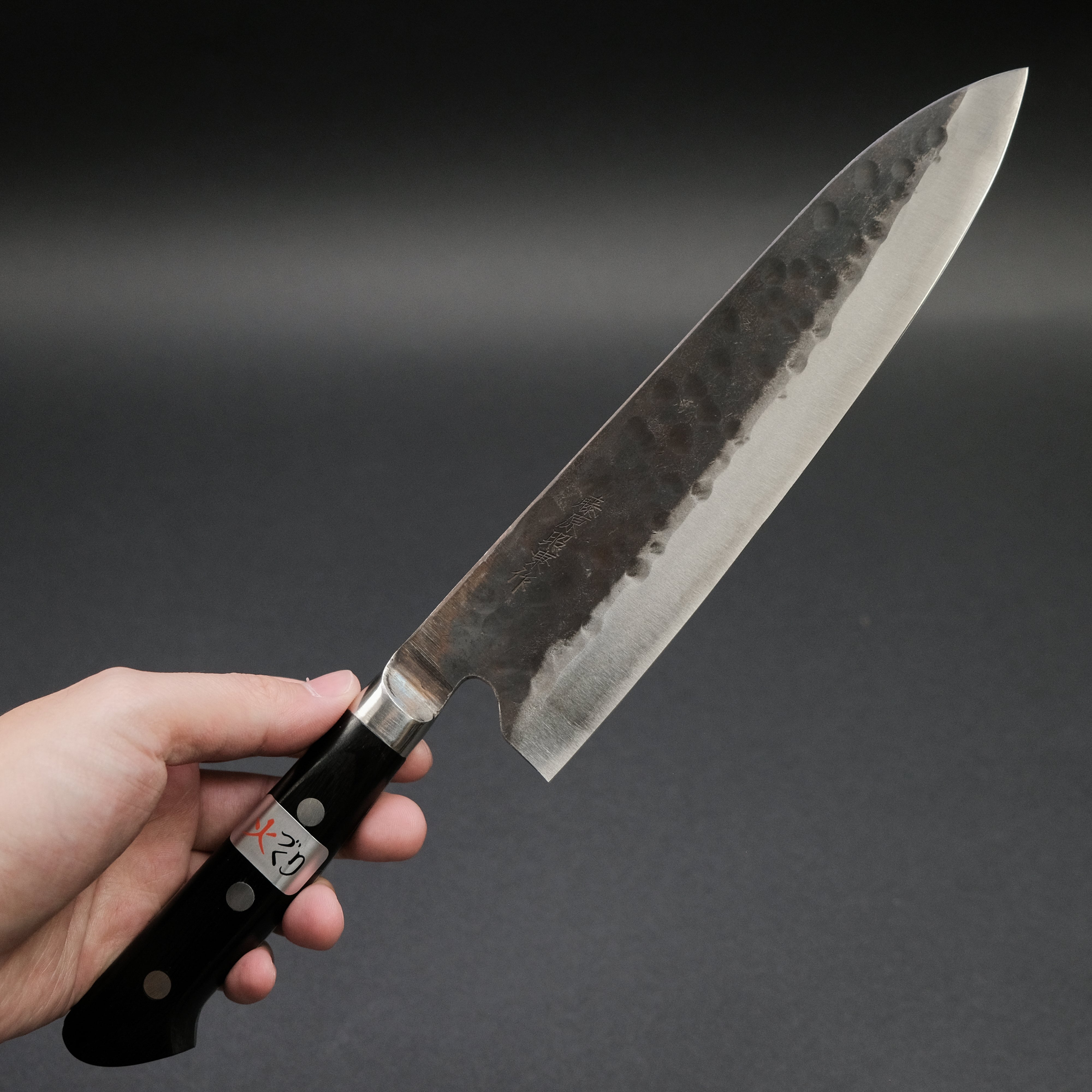 Teruyasu Fujiwara Denka Gyuto 210mm Japanese Chef Knife with Pakka Wood Handle - Professional Kitchen Knife for Sushi, Meat Cutting & Precision Cooking