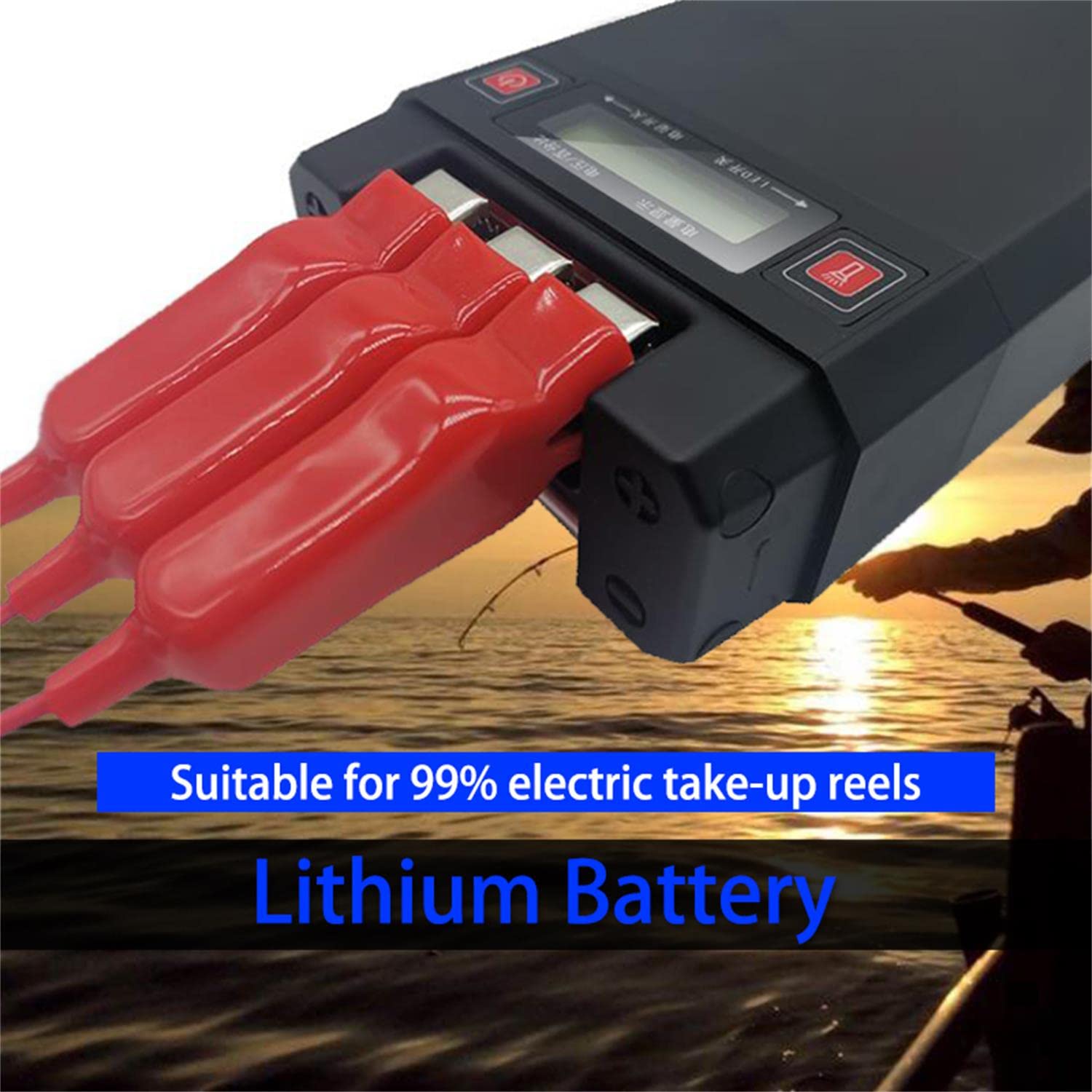 14.8V 20000mAh Rechargeable Lithium Battery with Aluminum Alloy Case - Compatible with Daiwa & Shimano Electric Fishing Reels - Perfect for Ocean Fishing Boats, Trolling Motors, and Saltwater Fishing Gear