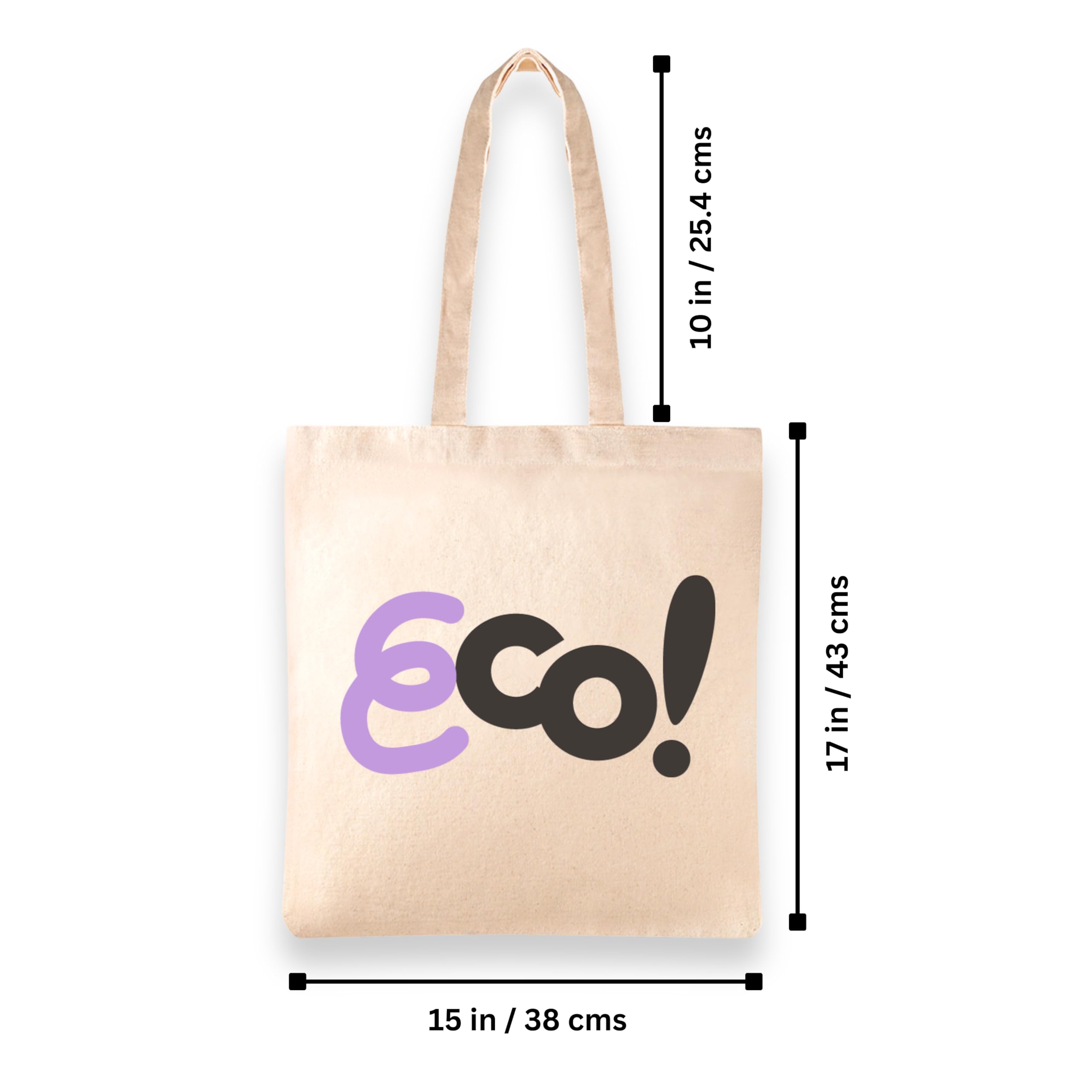 Eco-Friendly Organic Cotton Canvas Tote Bag for Women - Reusable Shopping Bag, College Backpack, Work & Travel Purse - Perfect for Office, Beach, Grocery & Daily Use