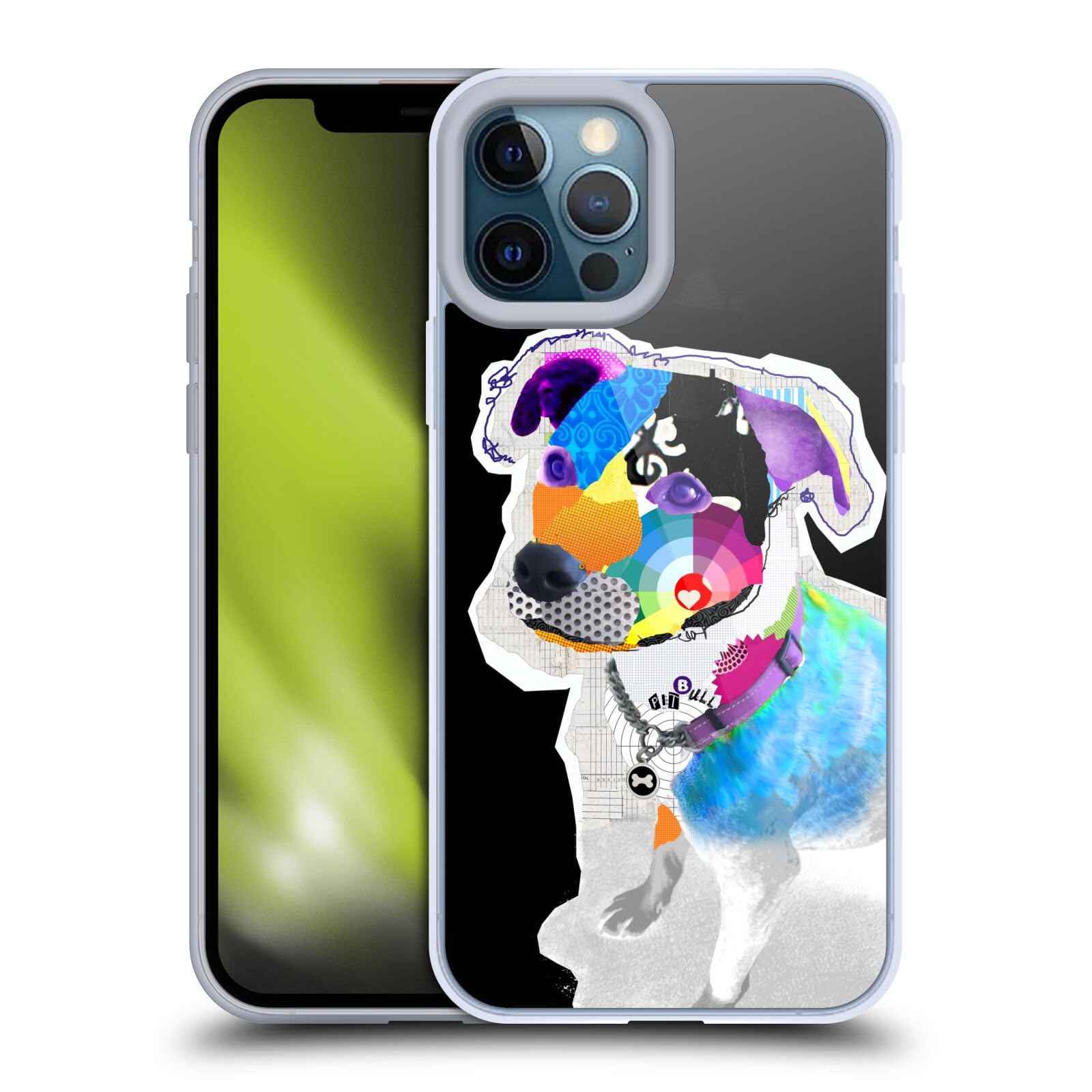 Officially Licensed Michel Keck Pitbull Dogs 2 Soft Gel Phone Case for Apple iPhone 12 Pro Max - Durable Protection with Unique Art Design | Perfect Gift for Dog Lovers & Pitbull Fans