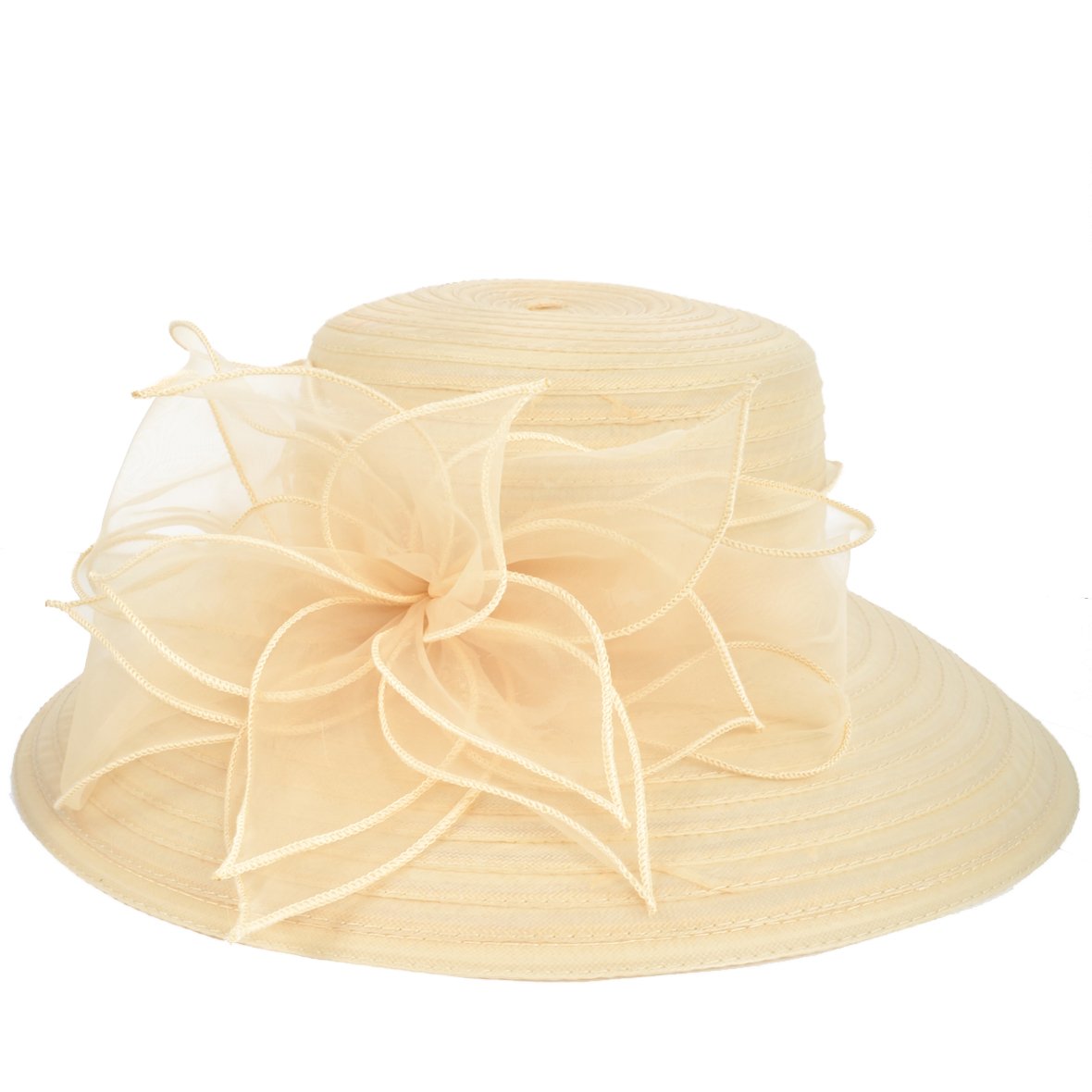 Kentucky Derby Church Hat - Elegant Floral Cloche Bucket Hat for Women | Perfect for Derby Day, Weddings & Spring Events