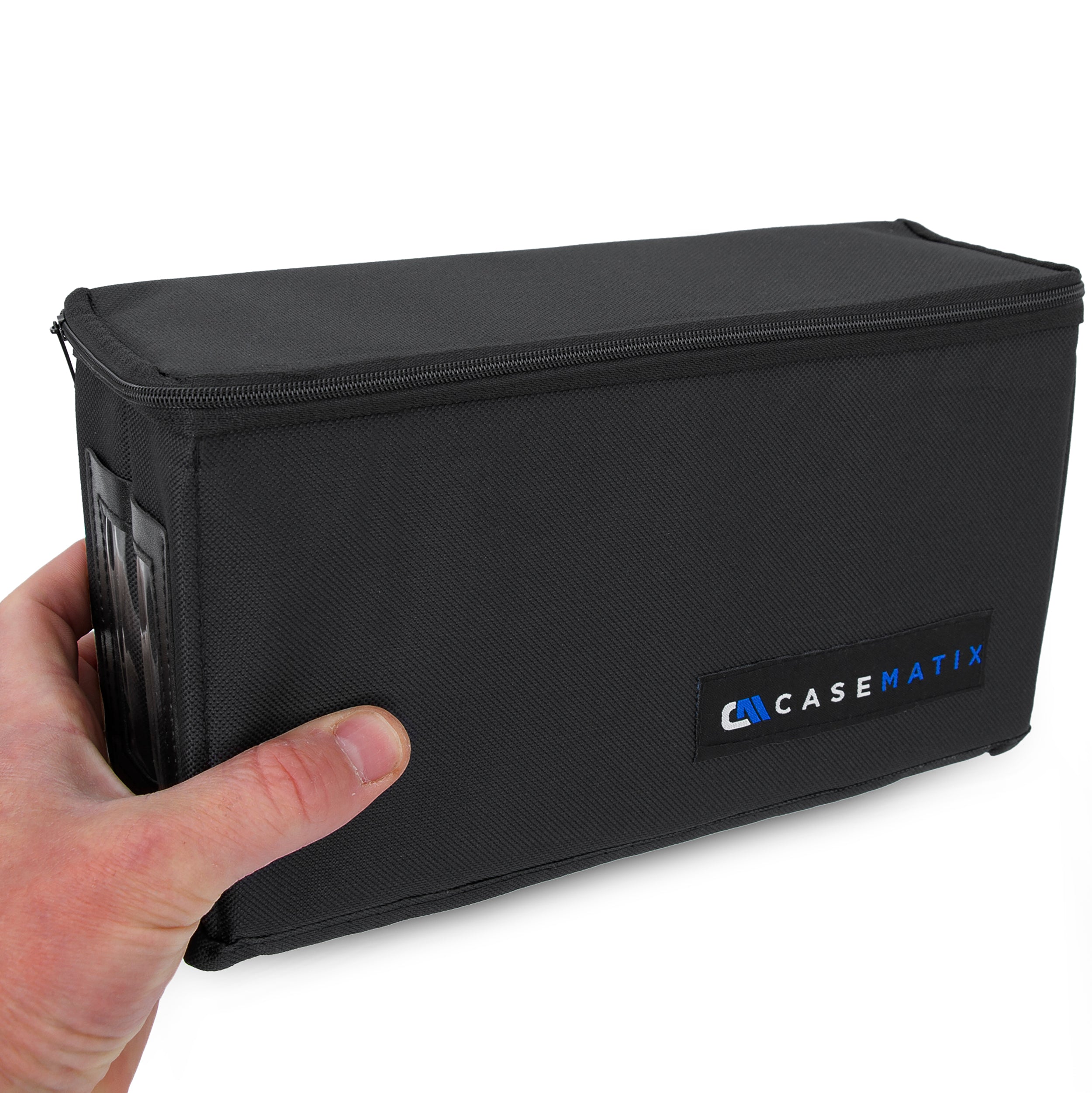 CASEMATIX Light Duty Graded Card Case - Holds 30 BGS PSA Graded Sports Trading Cards, Collapsible Slab Storage Box with 3 Dividers - Perfect for Collectors, Card Shows & Home Display