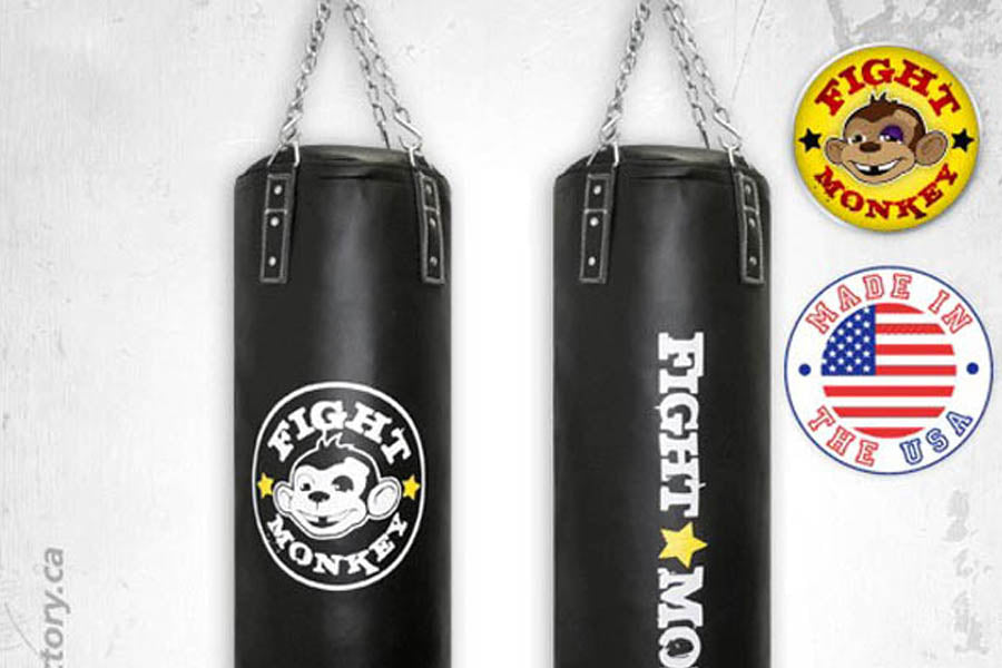Fight Monkey 100 lbs Commercial Heavy Punching Bag for Boxing, MMA & Kickboxing Training - Perfect for Home Gyms & Professional Fighters
