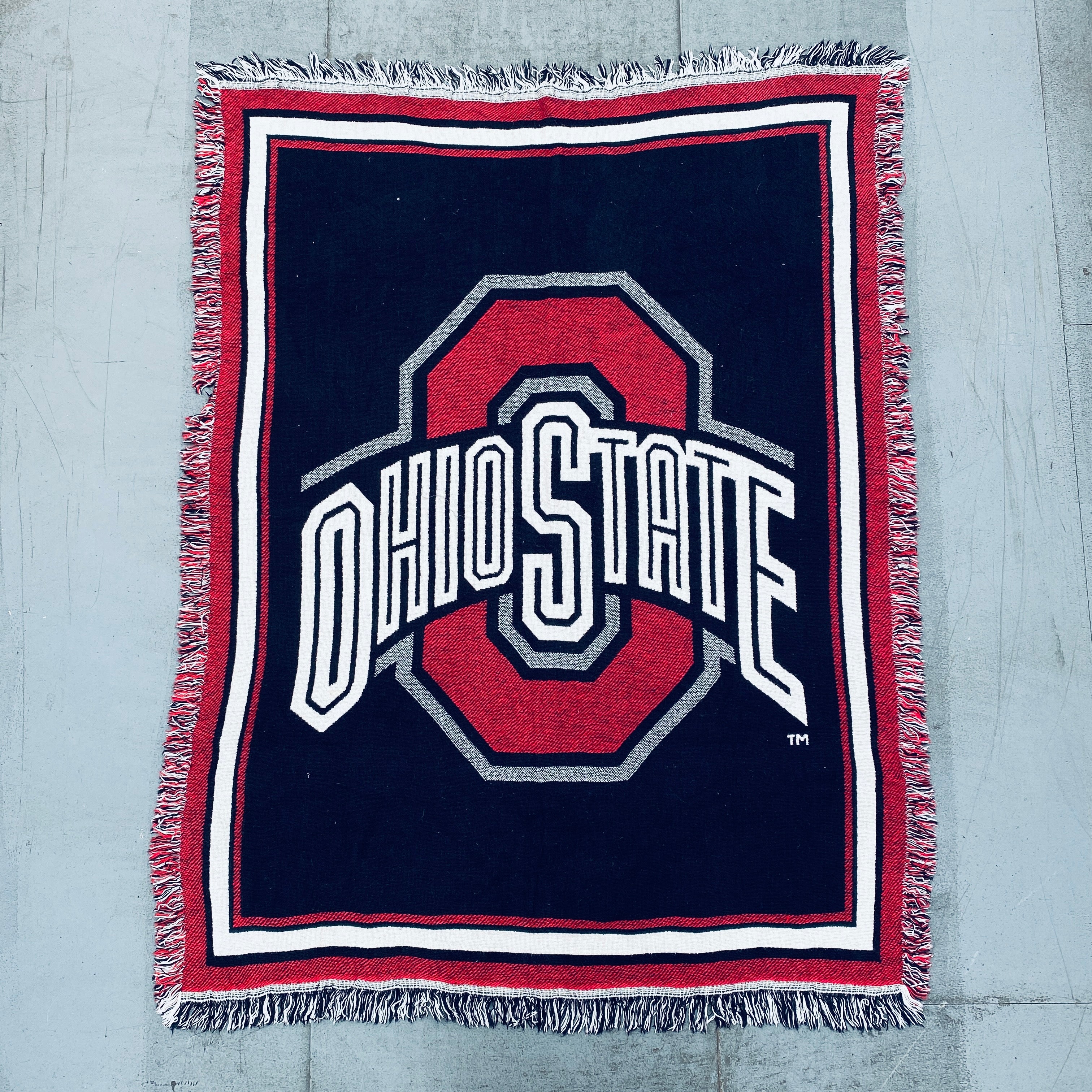 Ohio State Buckeyes Triple Woven Rug - Durable College Team Decor for Living Room, Bedroom, or Game Room - Perfect for Fans & Home Decor