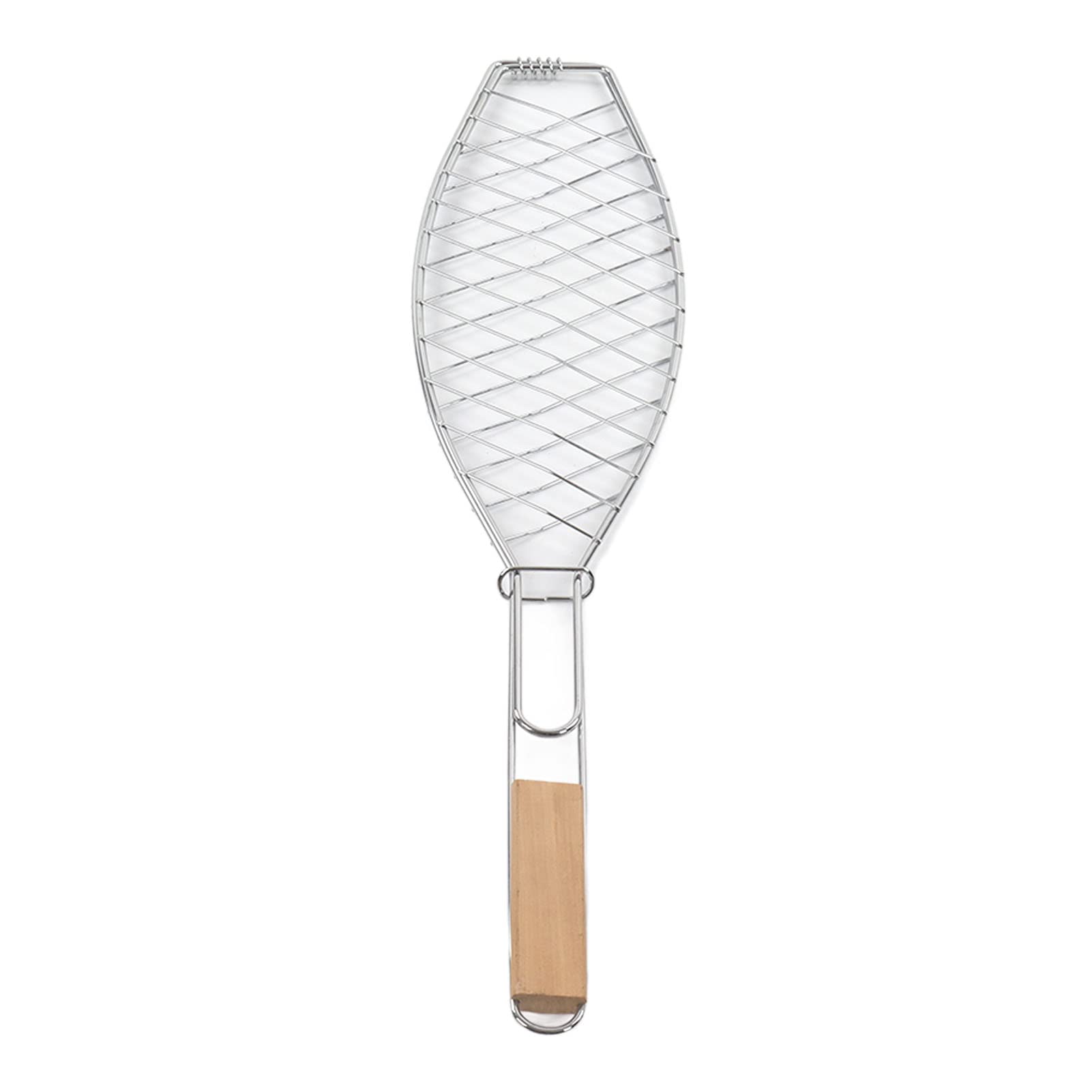 Portable Fish Grill Basket with Handle - Easy to Store & Carry for Outdoor Cooking, Camping, Picnics and Backyard BBQs