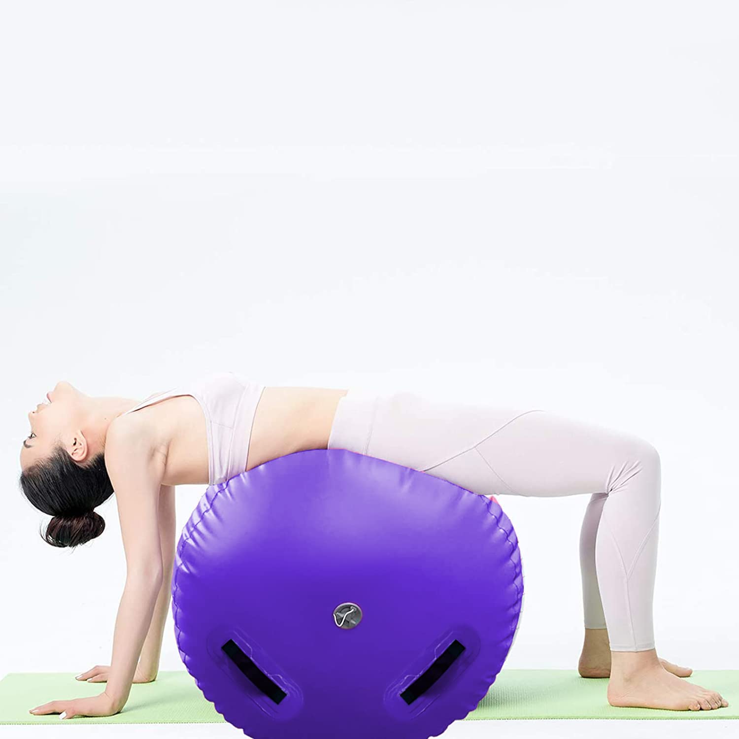 Inflatable Air Barrel Back Roller Tumbling Mat with Electric Pump - Gymnastic Equipment for Home Gym, Cheerleading & Yoga - Perfect for Exercise, Stretching & Fitness Training