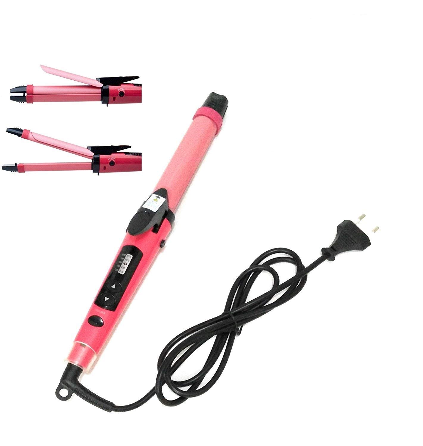 2 in 1 Hair Straightener & Curler Set - Professional Styling Iron for Straight & Curly Hair - Assorted Colors - Perfect for Home, Salon & Travel Use