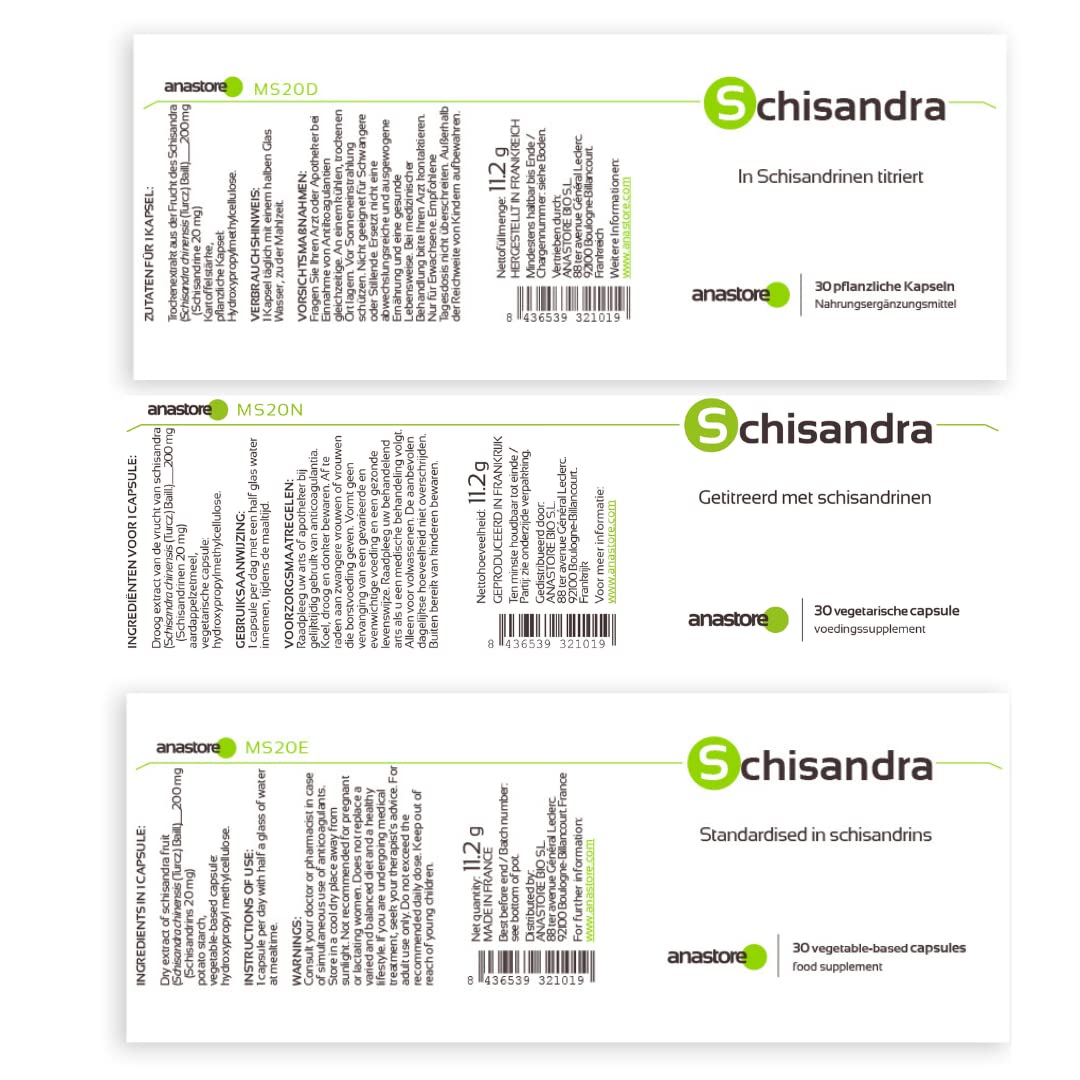 Premium Schisandra Chinensis Extract 200mg - 30 Capsules | 30:1 Concentrated Dry Fruit Extract with 10% Schisandrines | Supports Brain Health, Energy, Emotional Balance, Vitality & Sleep | Ideal for Stress Relief, Mental Clarity & Natural Wellness Boost