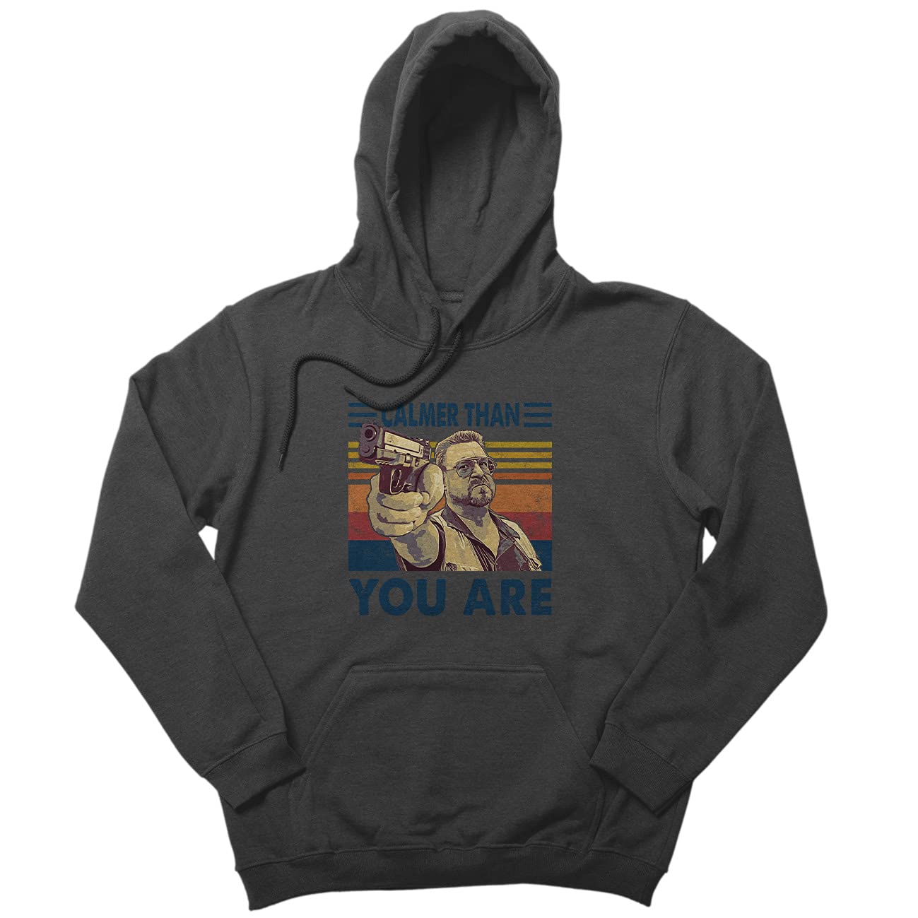 Calmer Than You Vintage Hoodie - Black | Soft Cotton Unisex Pullover for Men & Women | Perfect for Casual Wear, Street Style & Relaxing at Home