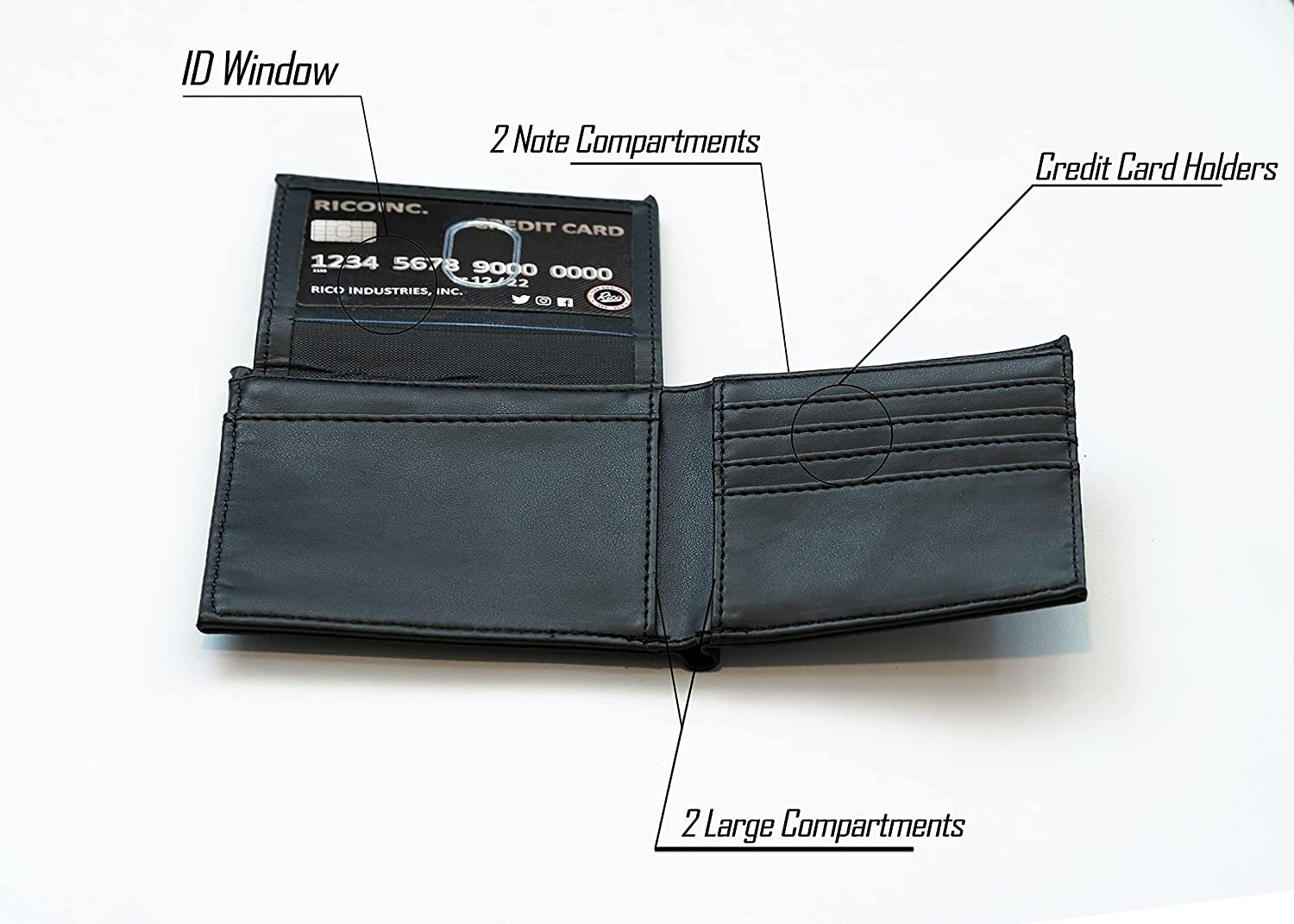 Laser Engraved Wildlife Billfold Wallet - Slim RFID Blocking Bifold Wallet for Men - Perfect Gift for Outdoor Enthusiasts & Nature Lovers (Hunting, Camping, Hiking)