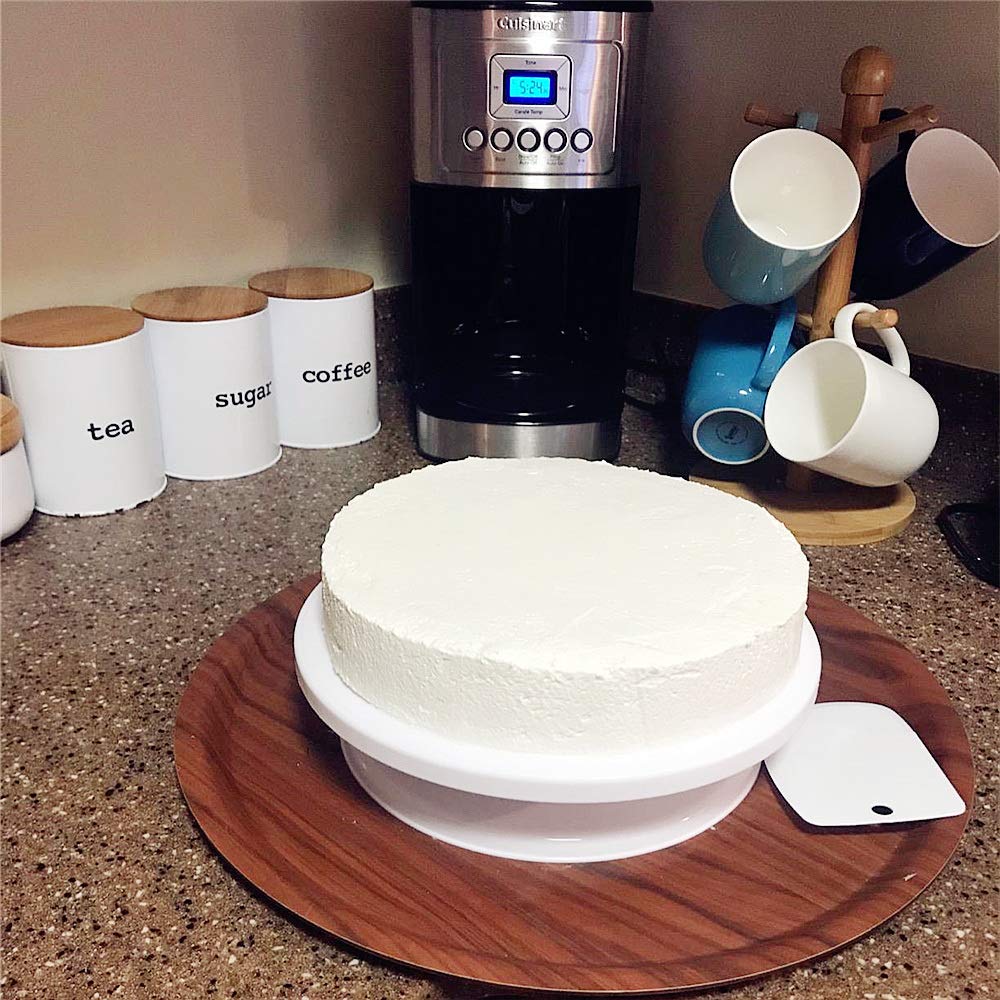 Hofumix 12-Inch Revolving Cake Stand - Premium Cake Decorating Turntable for Baking, Frosting & Decorating - Durable Cake Turning Table with Non-Slip Base - Perfect for Birthday Cakes, Wedding Cakes & Dessert Presentation (1 Pack)