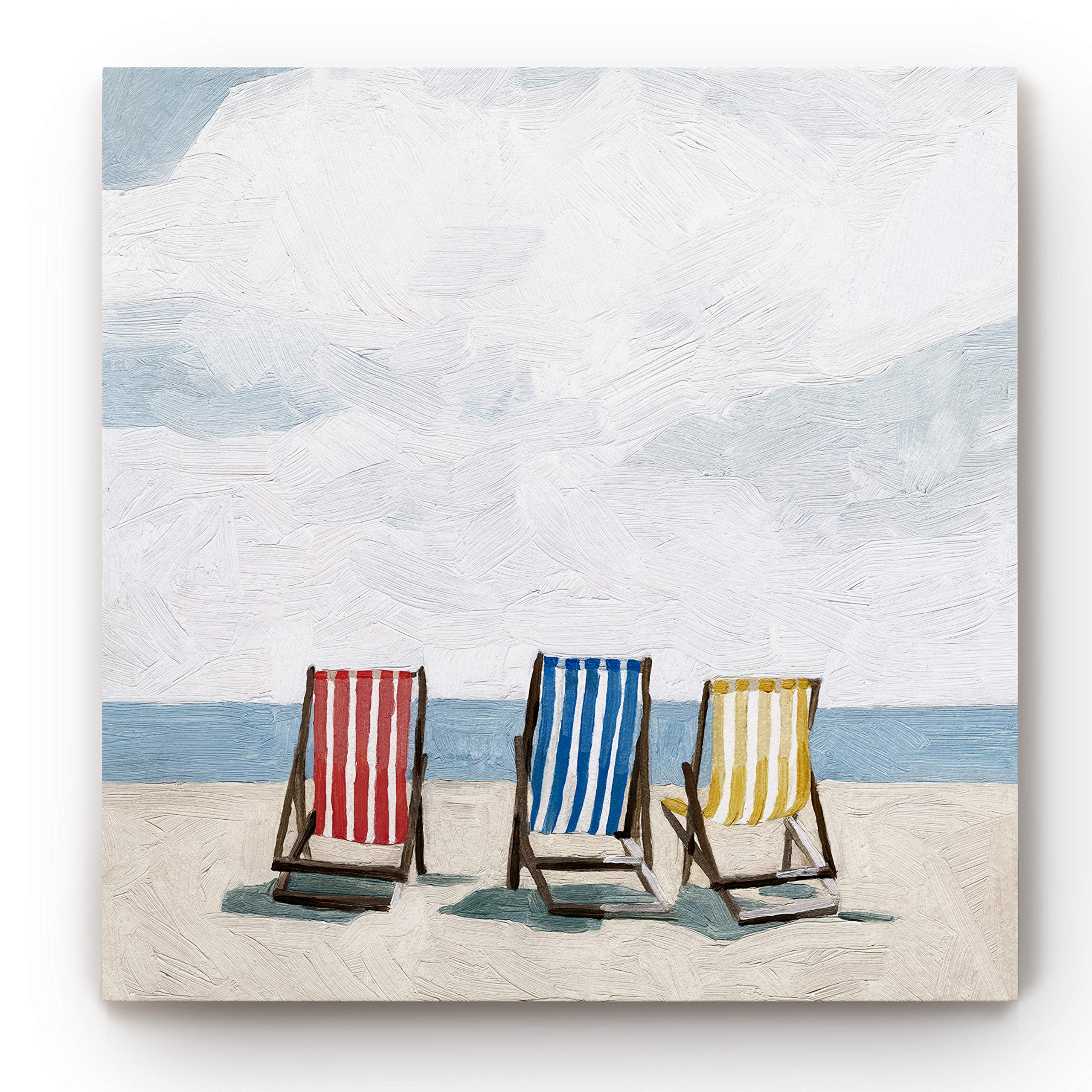 Renditions Gallery Trip II' Beach Wall Art - 40x40 Inch Gallery Wrapped Canvas - Coastal Home Decor for Living Room, Bedroom & Office - Perfect for Beach House, Vacation Home or Coastal-Themed Interior Design