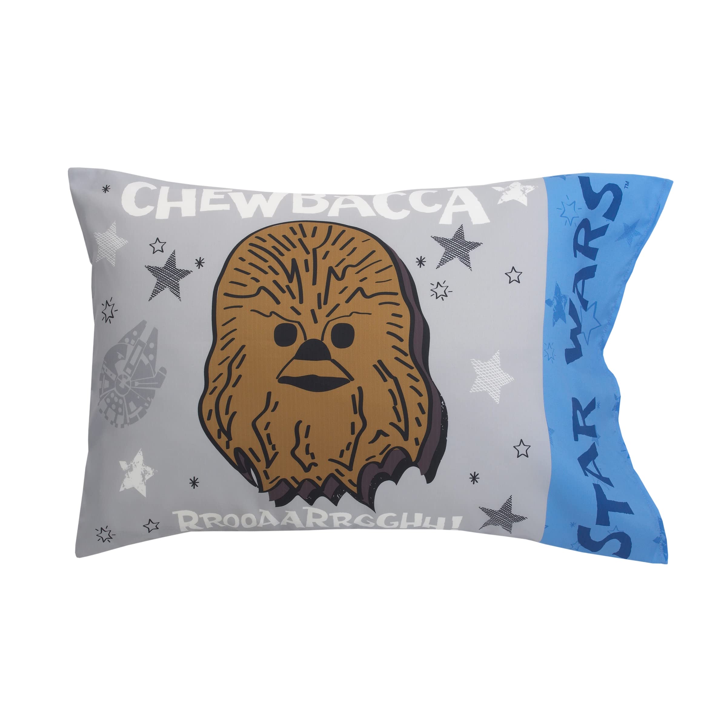 Disney Star Wars New Again 4-Piece Toddler Bedding Set - Soft Cotton Bed Sheets, Blanket & Pillowcase for Kids Room Decor & Nursery Theme - Perfect for Baby Boys & Girls Bedroom, Gift for Star Wars Fans