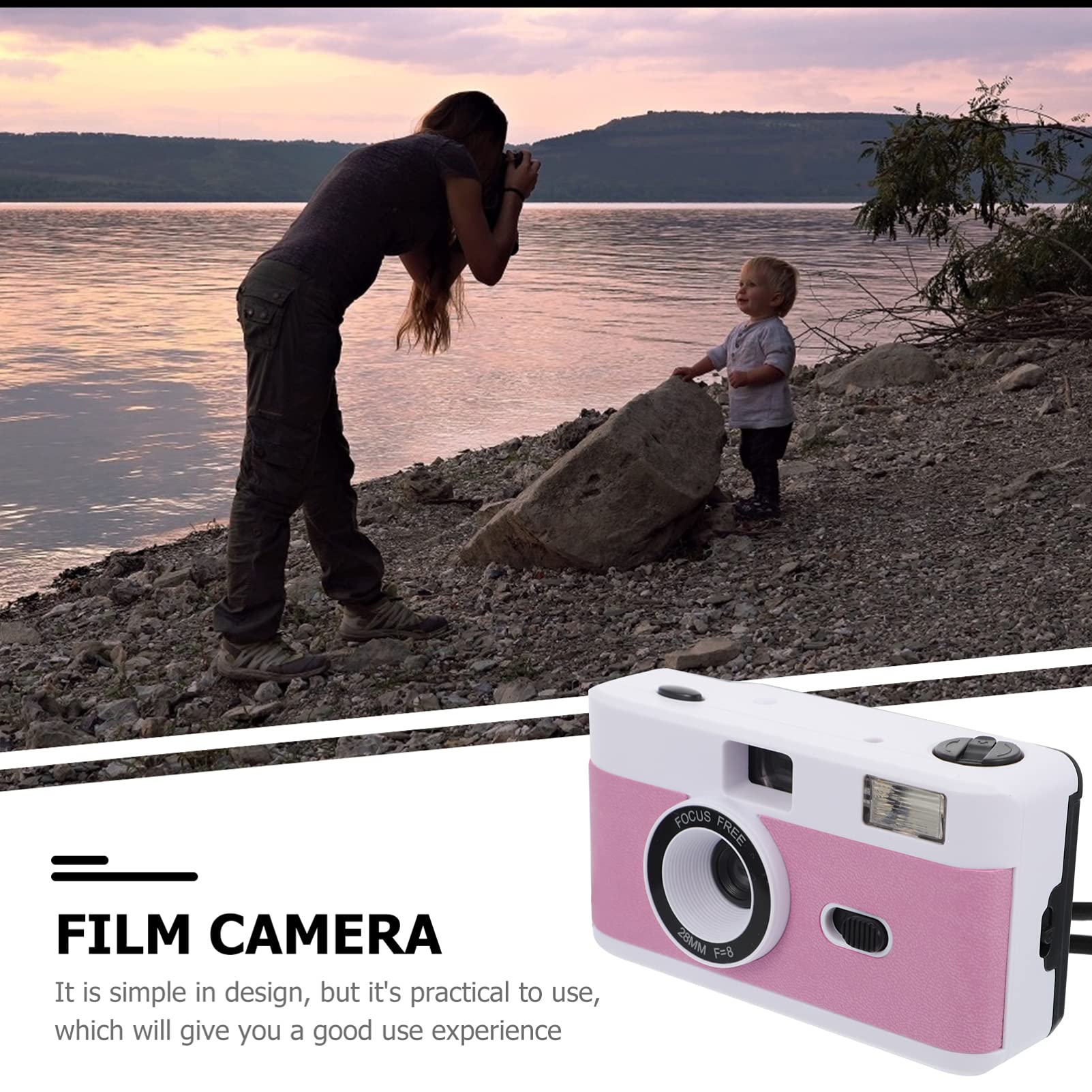 Vintage 35mm Film Camera - Retro Reusable Film Camera with ABS Body, No Battery Needed for Classic Photography | Perfect for Travel, Parties & Vintage Style Photography