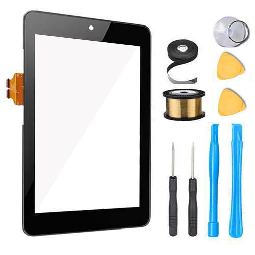 Original Google Nexus 7 2012 (1st Gen) LCD Screen Digitizer Replacement Kit - Premium Black Touch Screen Repair Part for Tablet DIY Fix at Home or Office