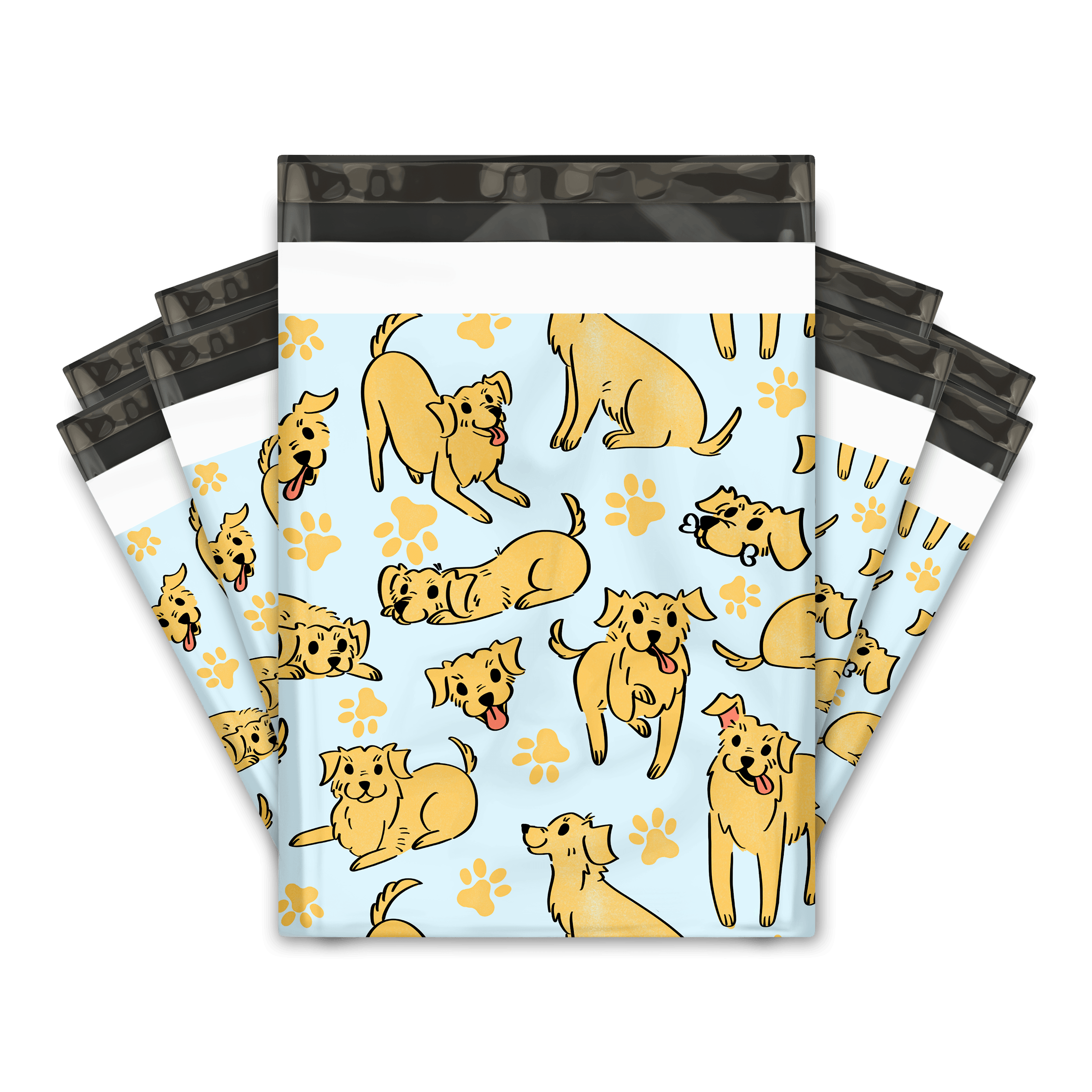10x13 Inches Premium Designer Poly Mailers for Dogs - Waterproof Shipping Envelopes & Mailing Bags - Perfect for Ecommerce, Subscription Boxes & Pet Product Deliveries