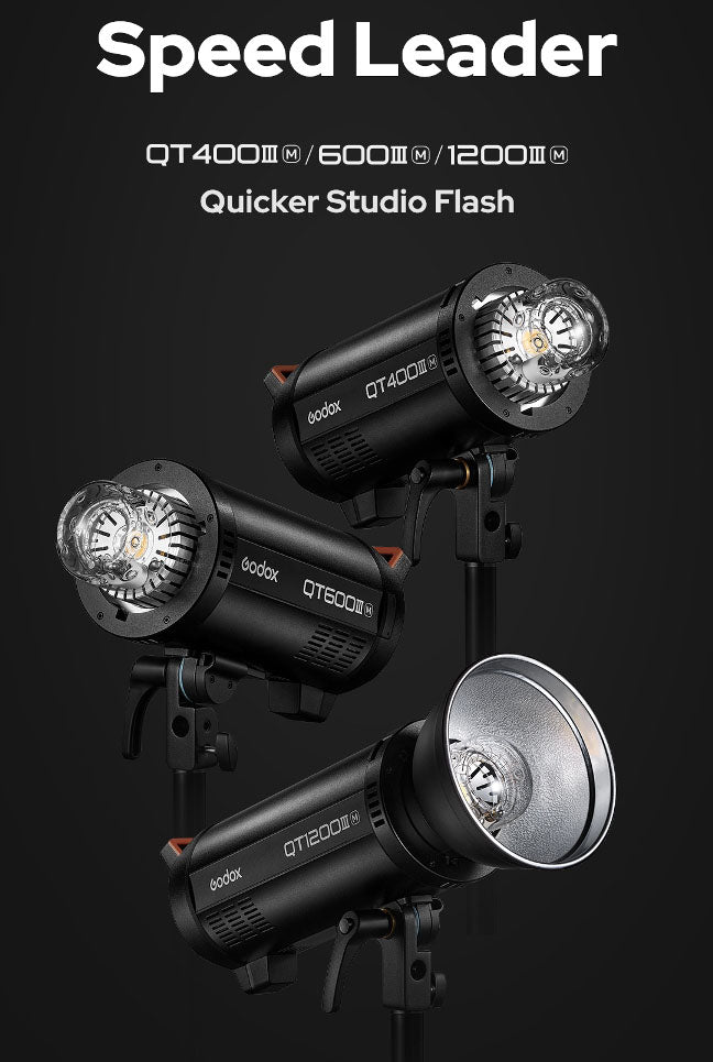 Godox QT600III 600Ws Studio Flash Monolight - Professional Photography Lighting for Portraits, Product Shots & Commercial Use