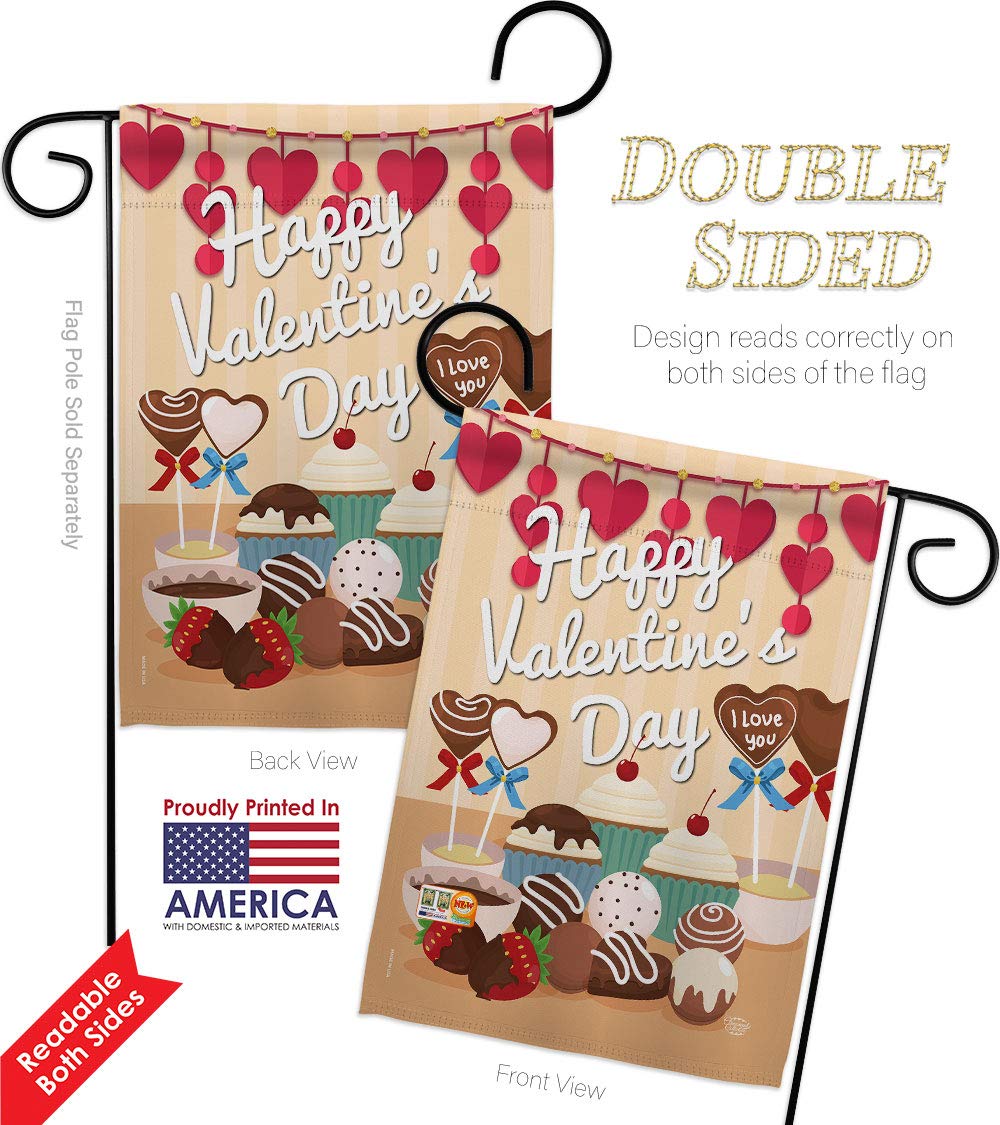 Valentine's Day Garden Flag Set - Romantic Yard Decor for Couples & Homes