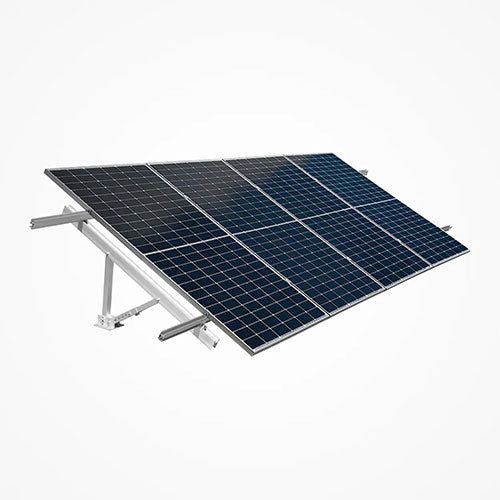 EG4 BrightMount Adjustable Solar Panel Ground Mount System - Holds 3 to 4 Panels | Perfect for Residential & Commercial Solar Installations