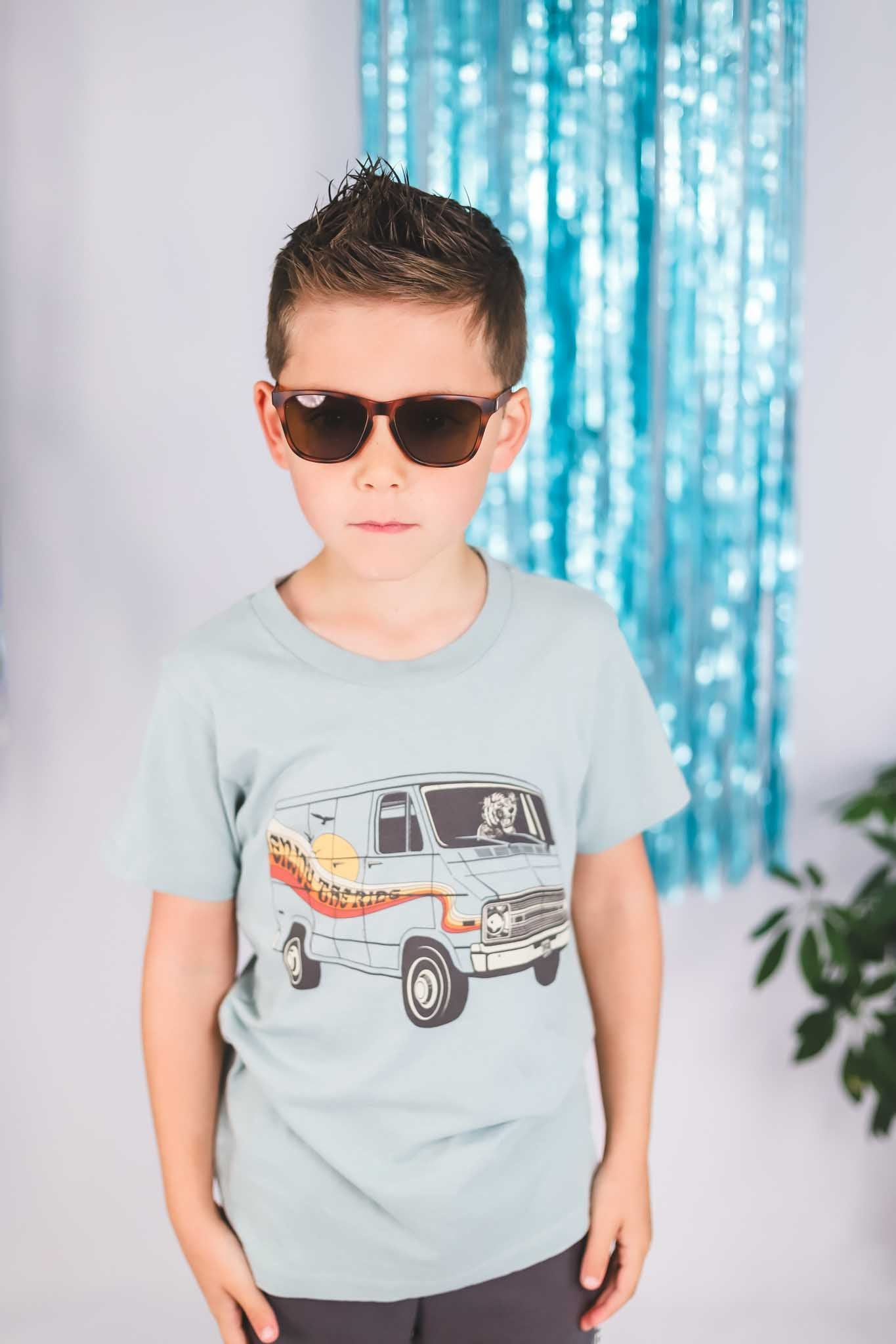 Enjoy The Ride Sea Glass Graphic Tee for Toddler Boys - Soft Cotton T-Shirt for Playtime & Casual Outings