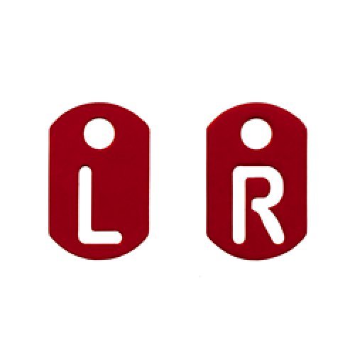 Radiography Left and Right Markers for X-Ray Positioning - Durable L & R Markers for Radiographers - Perfect for Medical Imaging, X-Ray Exams & Radiology Procedures (Red)