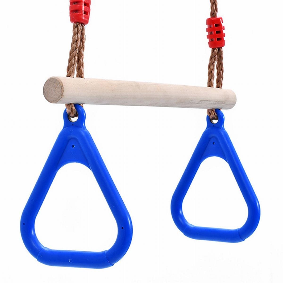 ZHAFG Adjustable Fitness Rings for Kids & Adults - Indoor/Outdoor Exercise Equipment, Hanging Swing Rings for Strength Training, Gymnastics & Play - Blue (Perfect for Home Gym, Playground & Backyard Fitness)