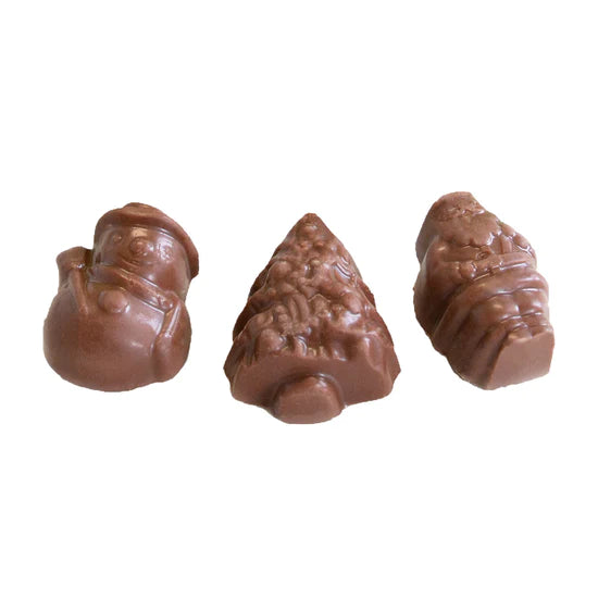 Nut Free Chocolate Christmas Miniatures - Vermont Dairy Free Holiday Treats for Gifts, Parties & Stocking Stuffers