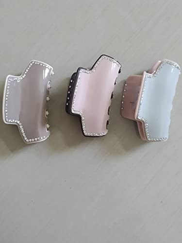 Temerity 2-Pack Multi-Color Acrylic Rhinestone Hair Claw Clips for Women & Girls - Fashion Hair Accessories for Parties, Weddings & Everyday Style