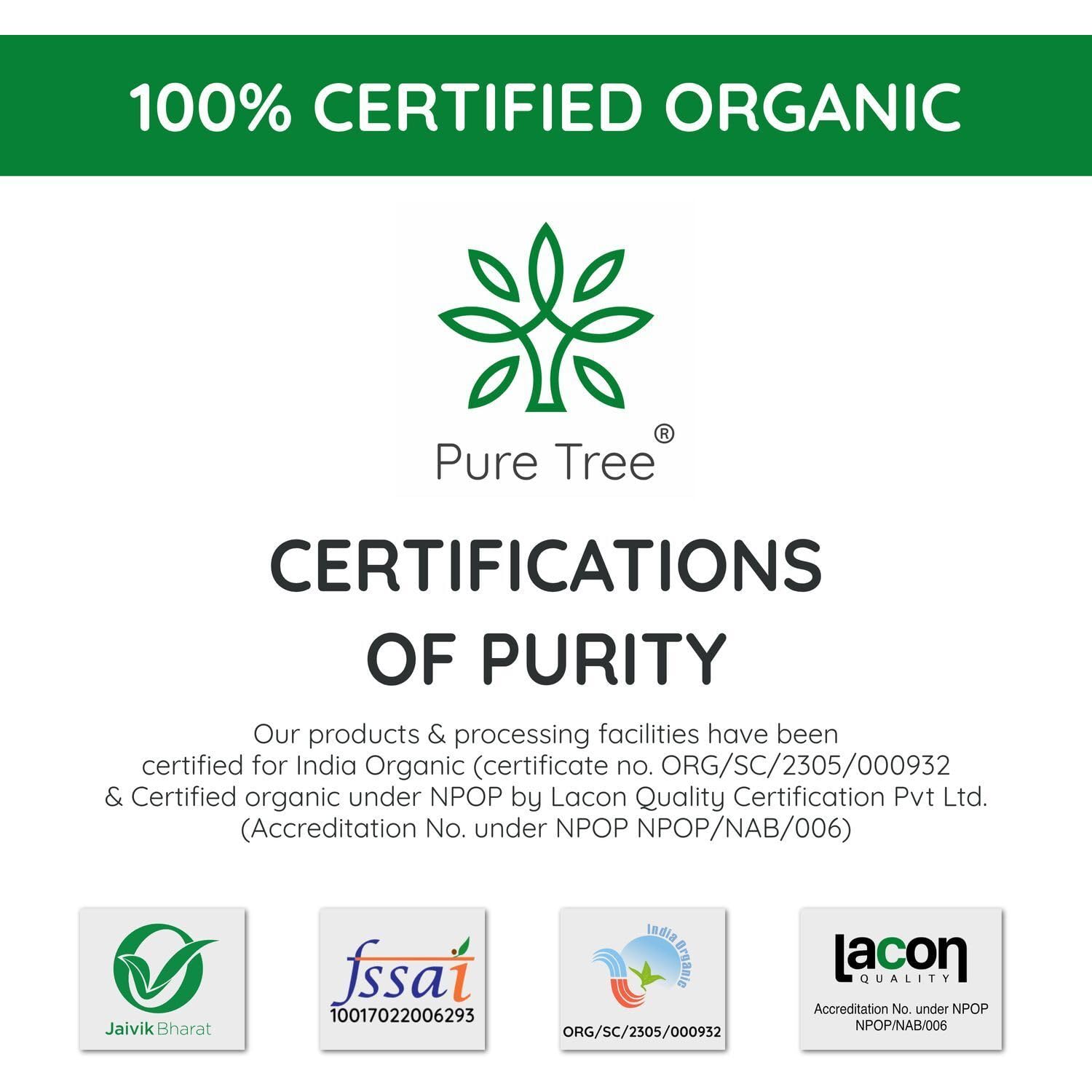 Pure Tree Certified Organic Indrayani Rice (White) - 1800g | Indrani Chawal | Gluten-Free, Low-Calorie & Low Glycemic Raw Rice | Perfect for Weight Loss, Diabetic Diets & Healthy Cooking