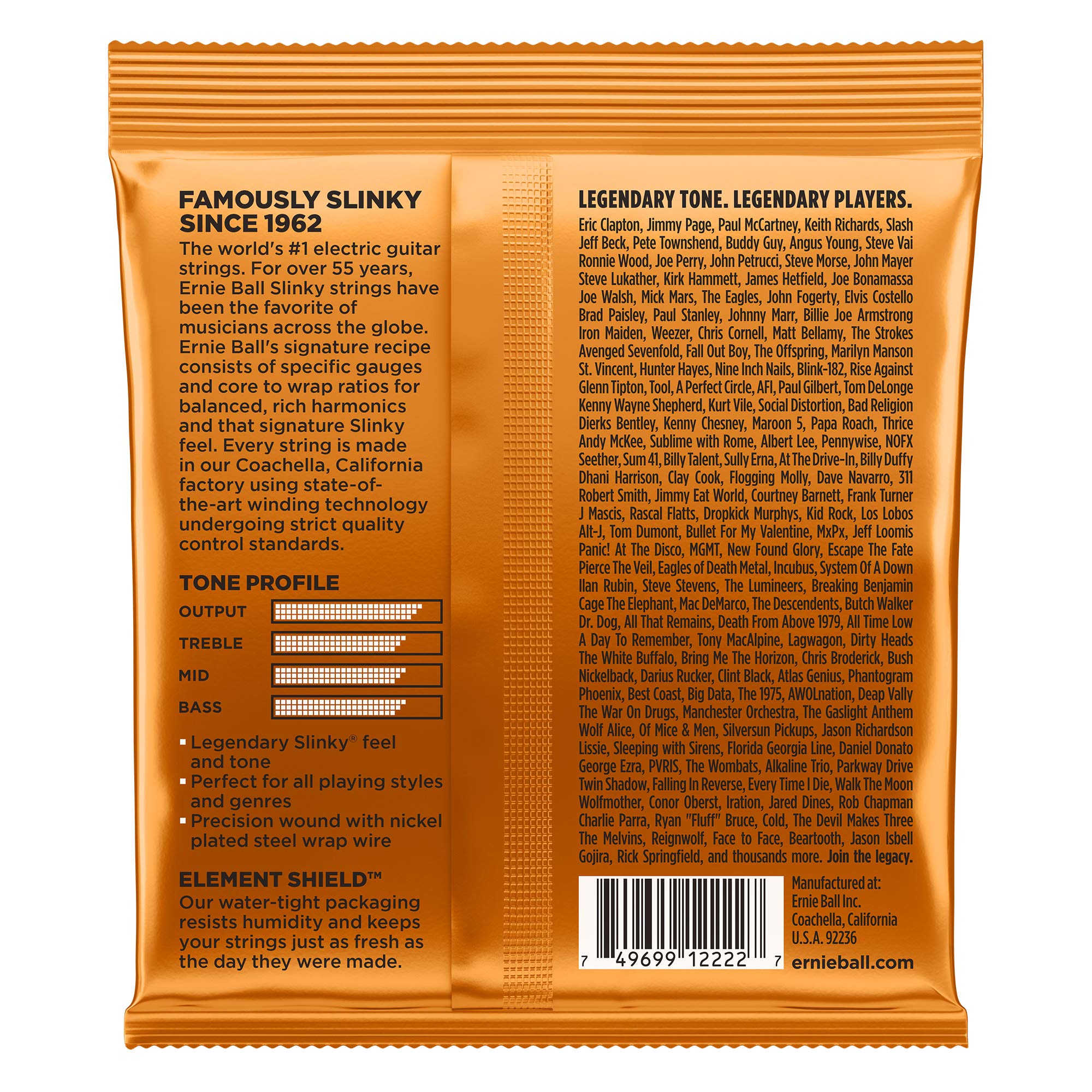 Ernie Ball Hybrid Slinky Electric Guitar Strings - 4 Pack (Gauges 9-46) - P02222 - Perfect for Rock, Blues & Metal Guitarists - Studio & Stage Performance