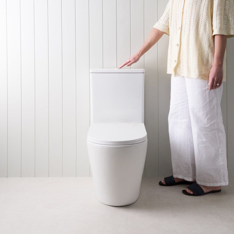 Angled Back-to-Wall Toilet Suite - Space-Saving Modern Bathroom Solution for Small Bathrooms & Powder Rooms