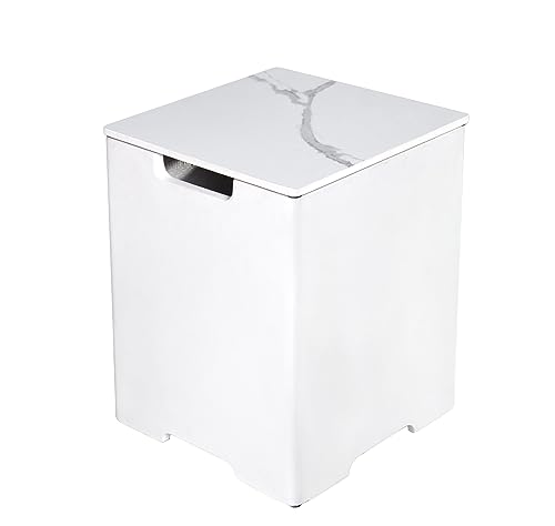 Square White Marble