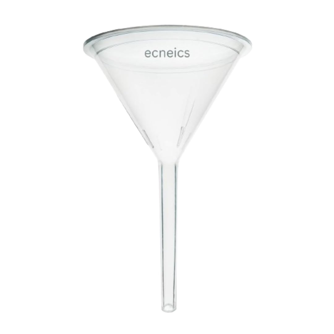 ECNEICS 1.5 Inch Small Plastic Funnel - Narrow Neck Kitchen Funnel for Bottles, Essential Oils, Spices & Powders - Food Grade Lab Funnel for Perfume Making, Sand Art, Urn Filling & Cooking (Pack of 1) - Perfect for DIY Crafts, Home Brewing & Kitchen Use