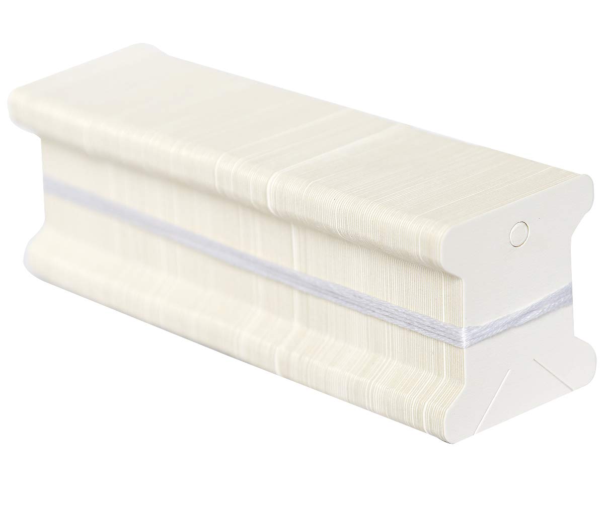 200-Pack White Embroidery Floss Bobbins - Paper Cross Stitch Thread Organizer Cards for DIY Crafts - Perfect for Needlework, Sewing & Embroidery Projects