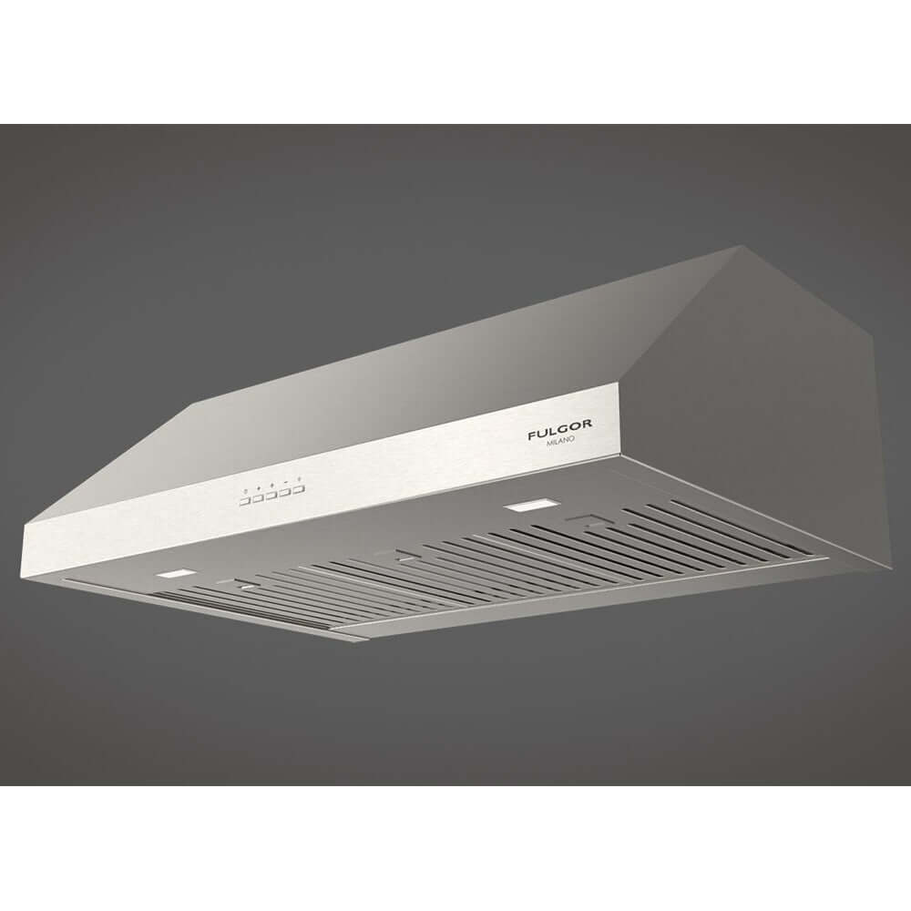 Fulgor Milano 30 Inch 450 CFM Stainless Steel Under Cabinet Range Hood - F4UC30S1 | Powerful Kitchen Ventilation for Smoke & Odor Removal | Perfect for Modern Home Cooking
